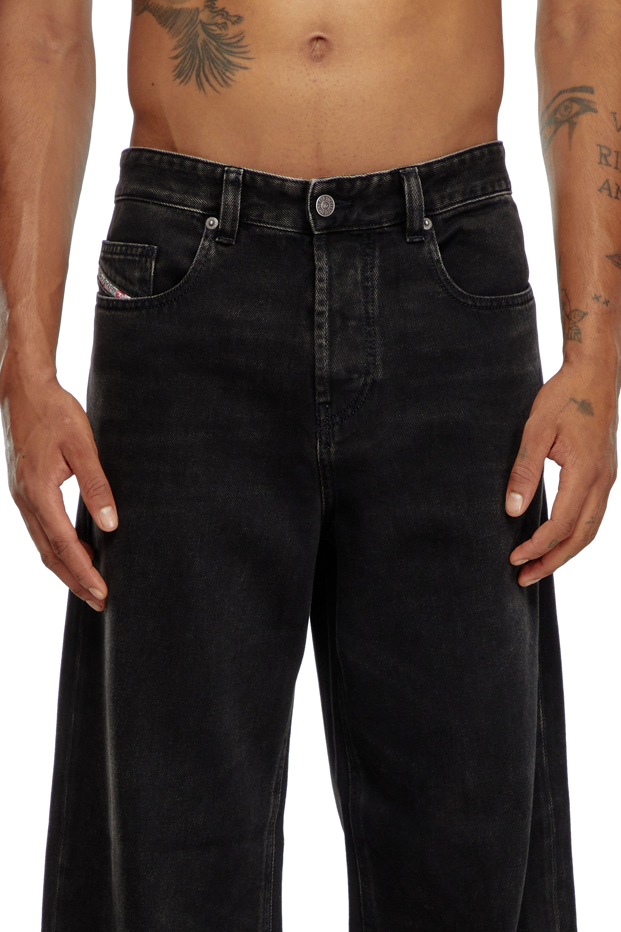 Diesel - Man's Relaxed Jeans 2001 D-Macro 09I35, Black/Dark grey - 5