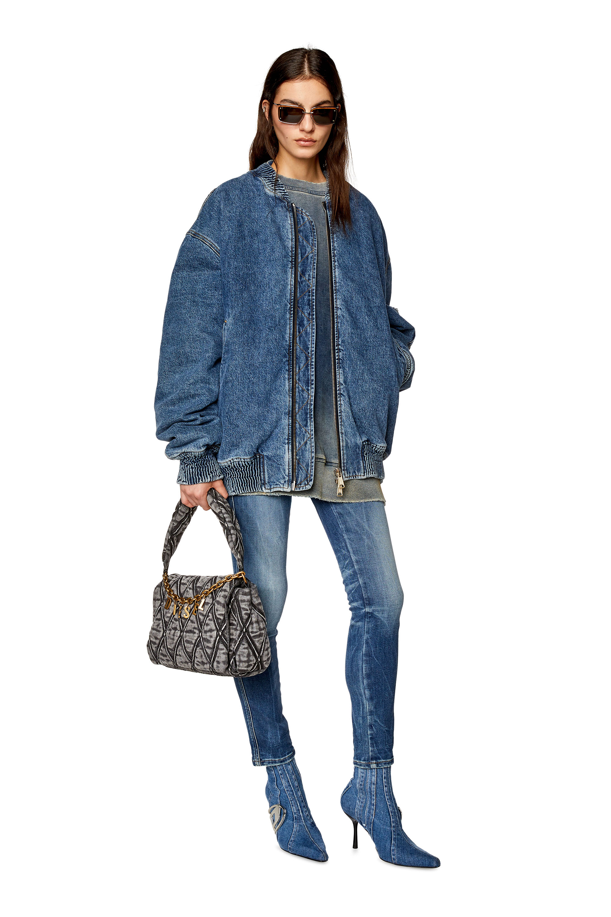 Diesel - Skinny Jeans 2015 Babhila 09G30, Medium blue - Image 4
