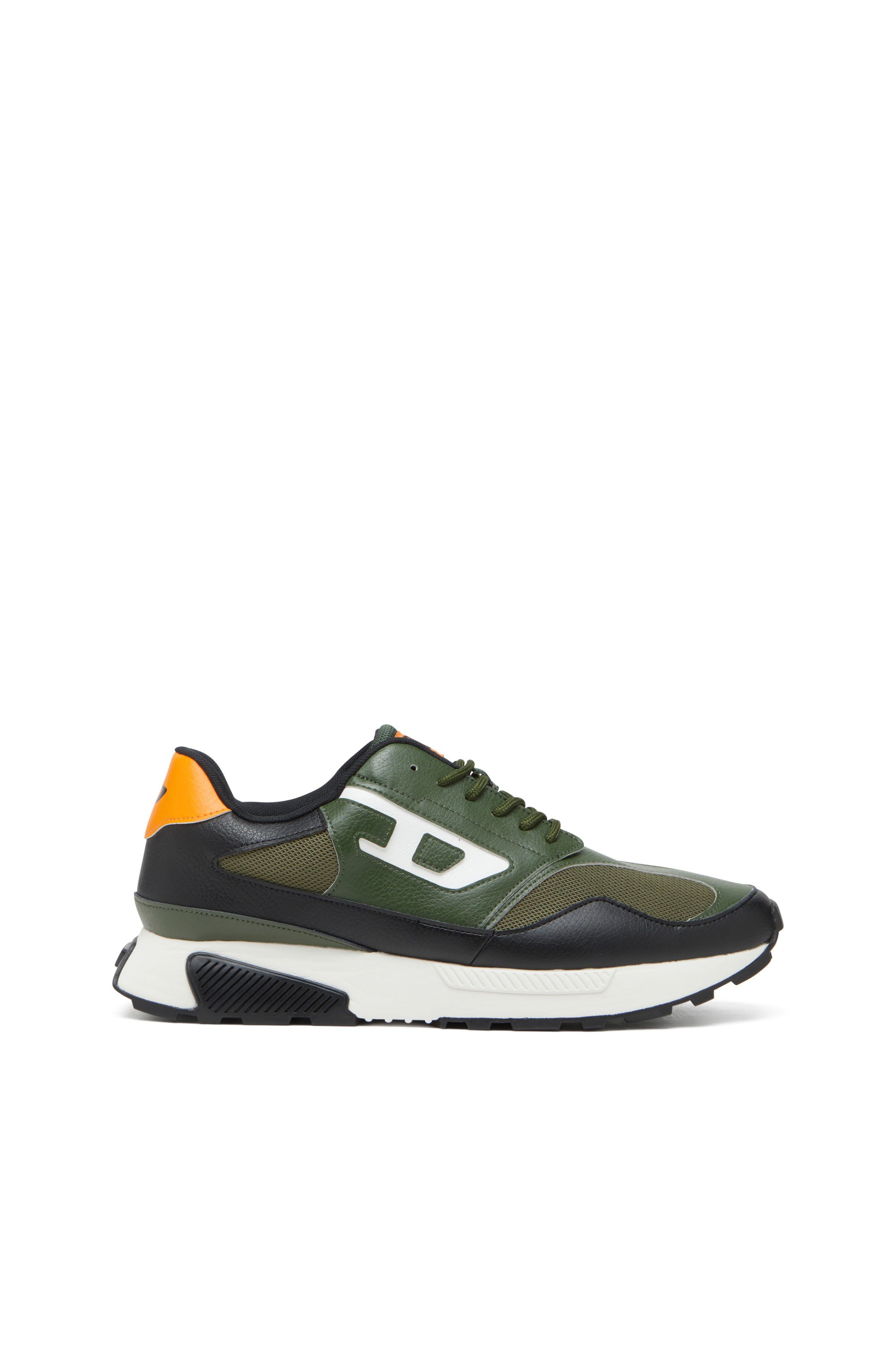 Diesel - S-TAME-D RUNNING, Man's S-Tame-D-Sneakers in mesh, suede and PU in Olive Green - 1