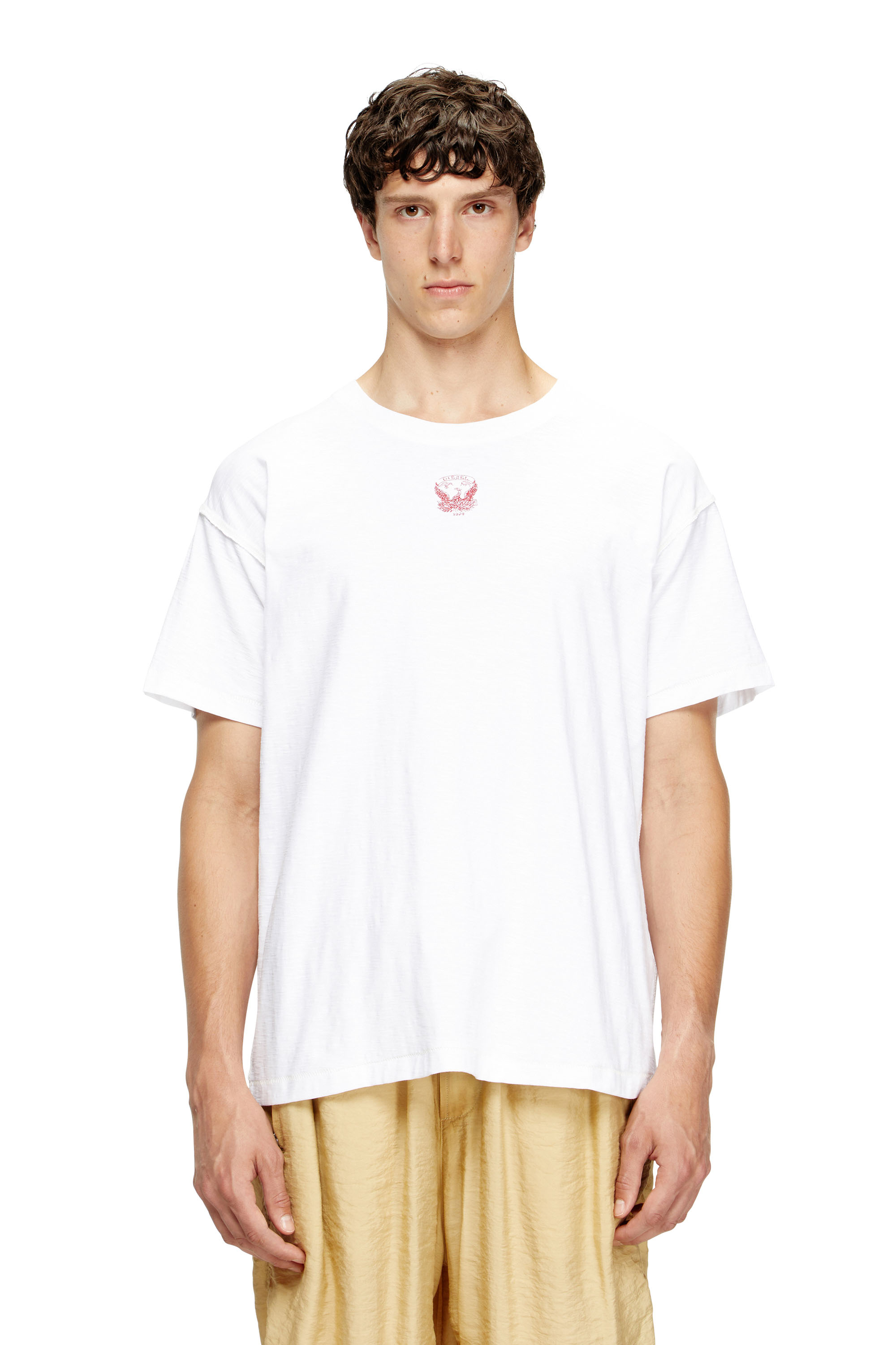 Diesel - T-NORM-T13, Man's Sweatshirt with embroidered phoenix in White - 3