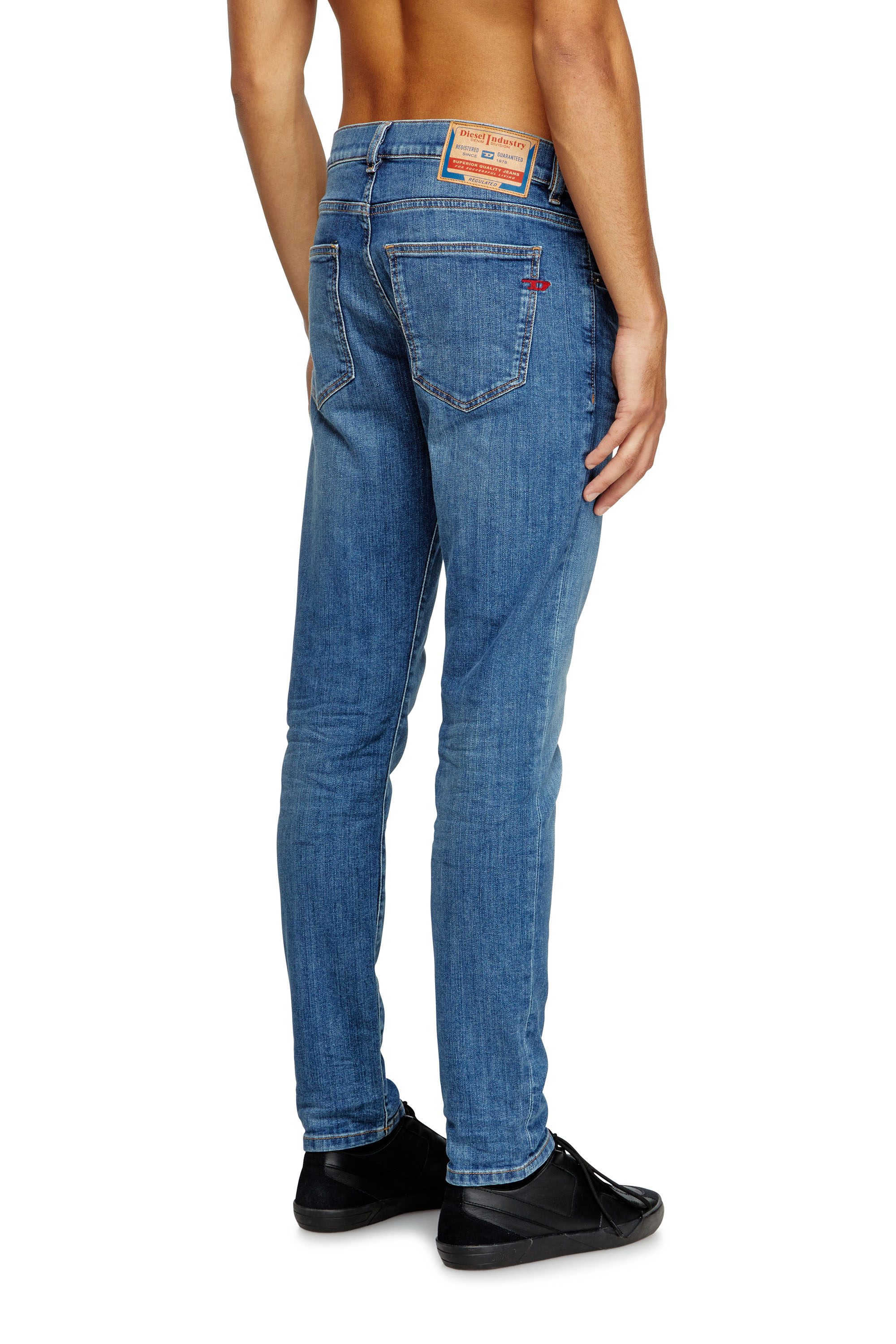 Slim Jeans 2019 D-Strukt 0KIAL, Light Blue Diesel - Man's Slim Jeans 2019 D-Strukt 0KIAL, Light Blue - 4