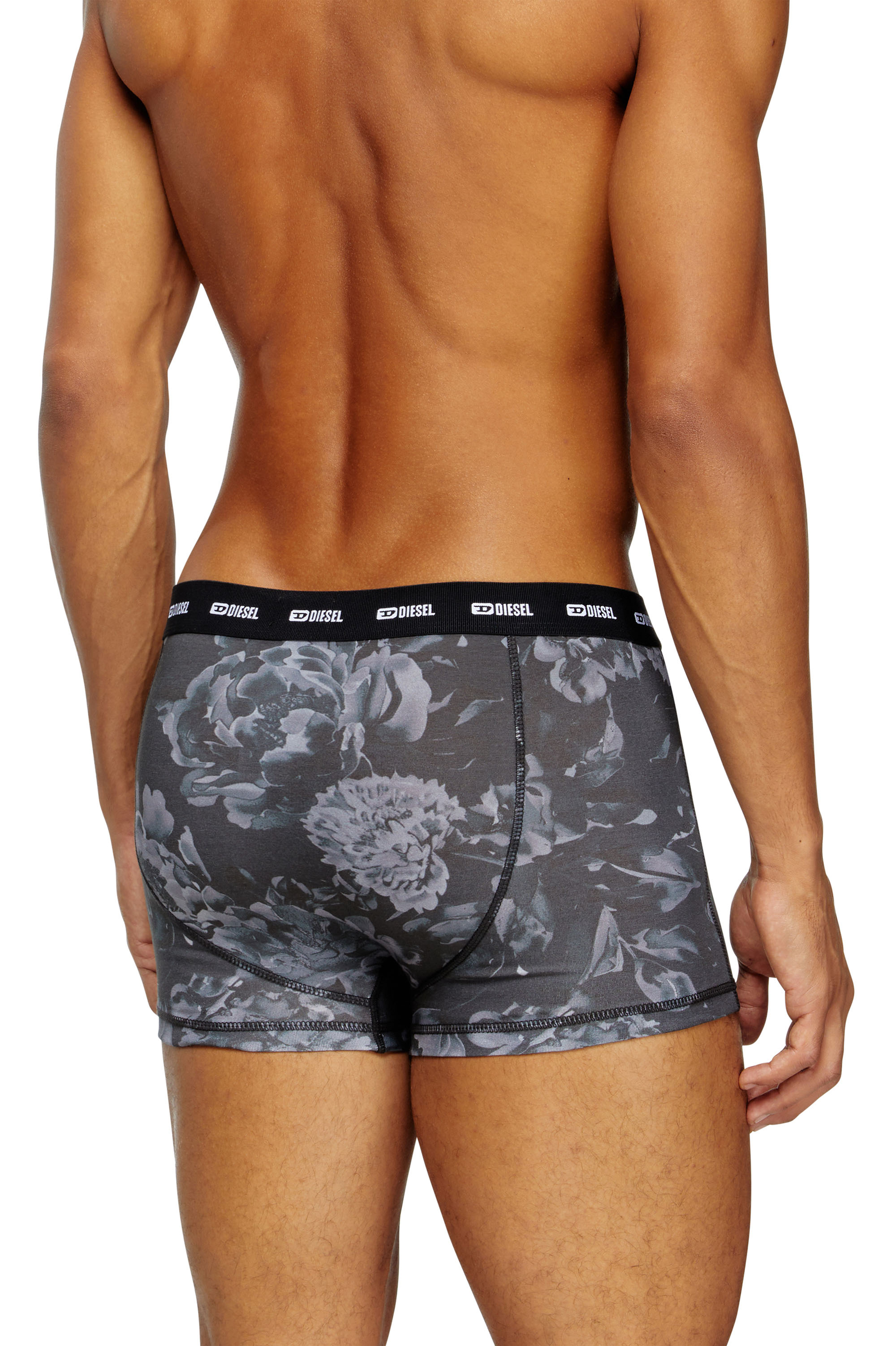 Diesel - DAMIEN-UTLT, Man's Boxer briefs with Flower print in Grey - 3