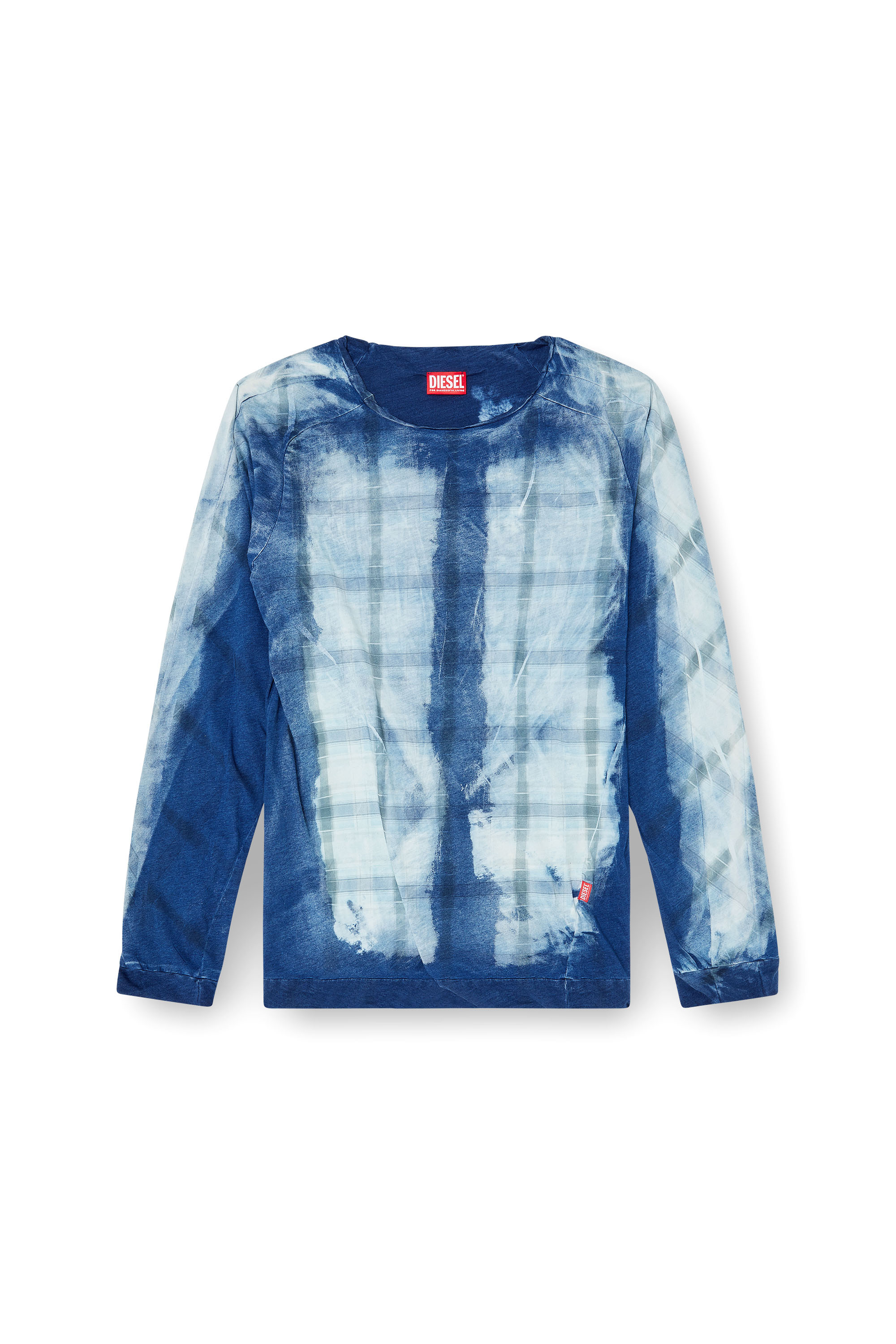 Diesel - T-ANTON-A, Man's Twisted layered top with X-ray effect in Blue - 2