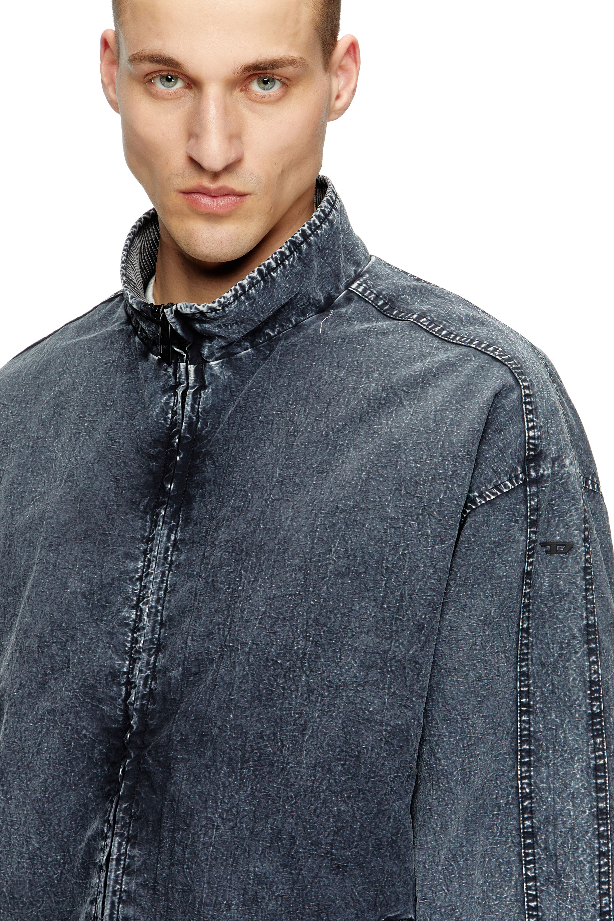 Diesel - J-WILSON, Man's Jacket in recycled nylon taslan in Black - 5