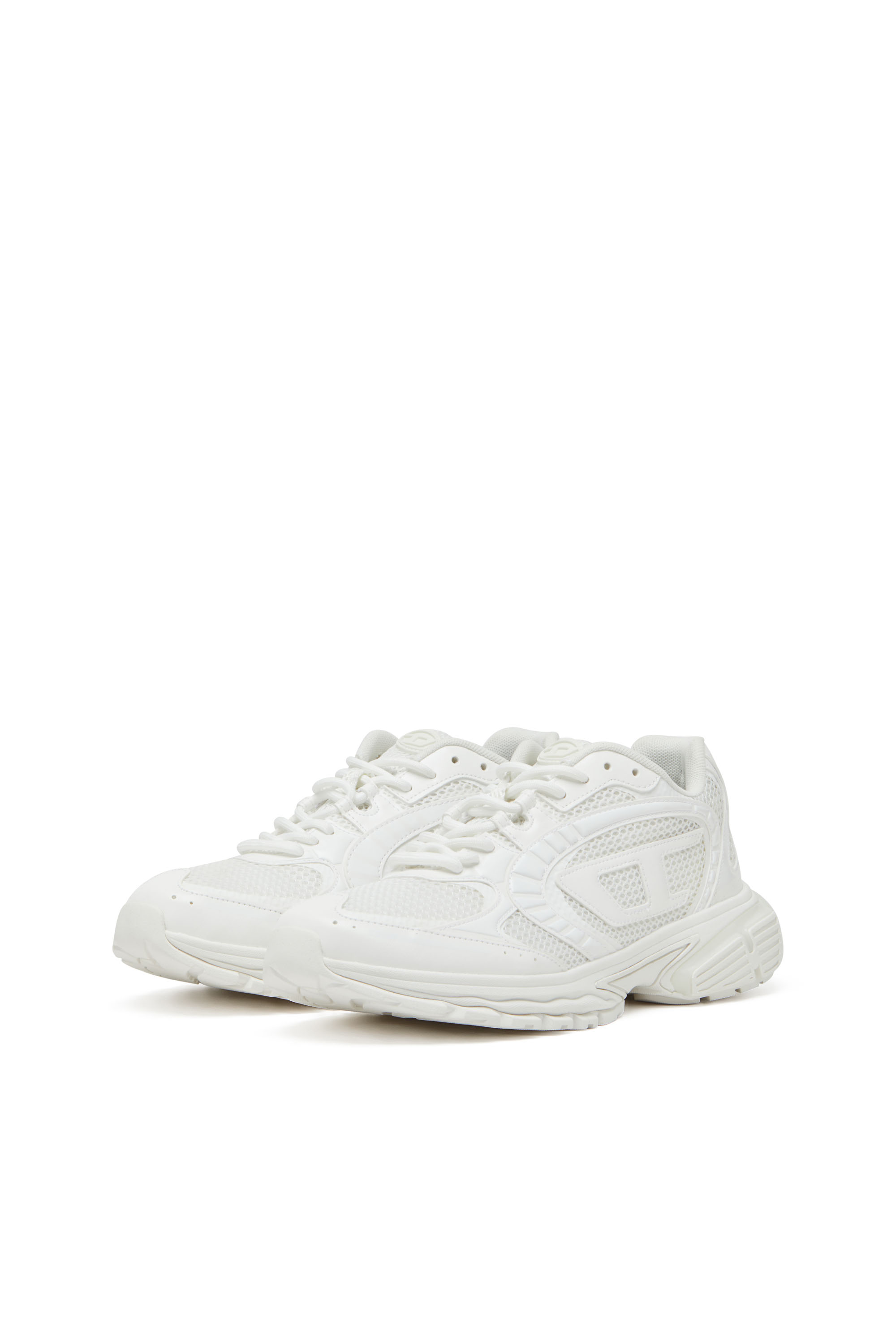Diesel - S-PRO-V-DENSE LOW, Man's S-Pro-V-Dense-Mesh sneakers with Oval D logo in White - 9