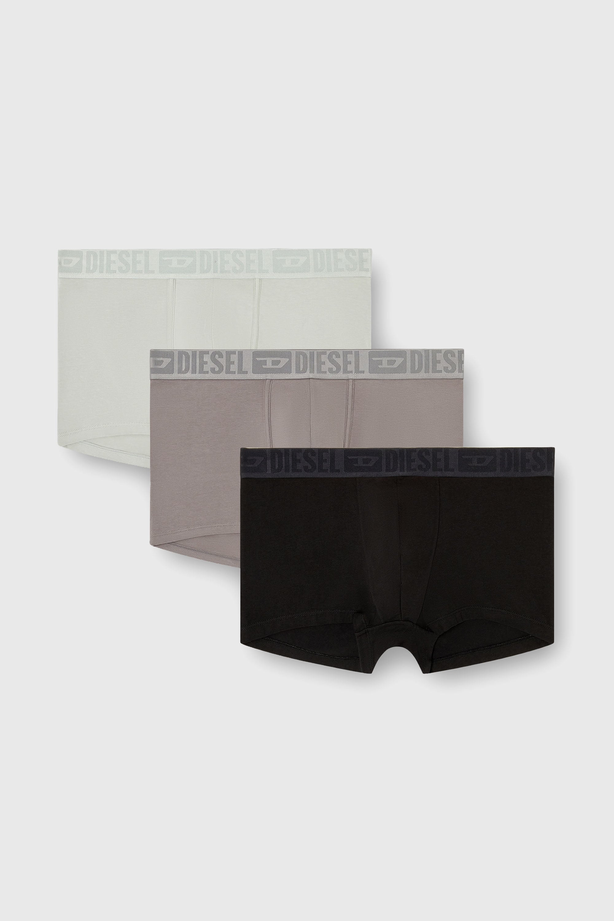Diesel - MIKE-D-CORE-3PACK, Man's 3-pack of stretch cotton boxers with tonal waistband in Gray/Black - 1