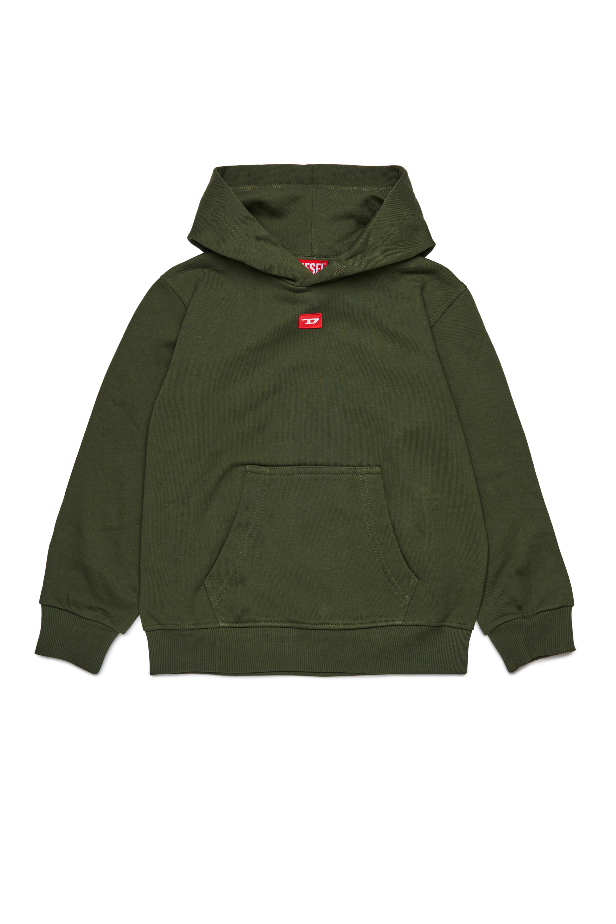 Diesel - SXGINHOOD OVER, Unisex's Cotton hoodie with patch in Green - 1