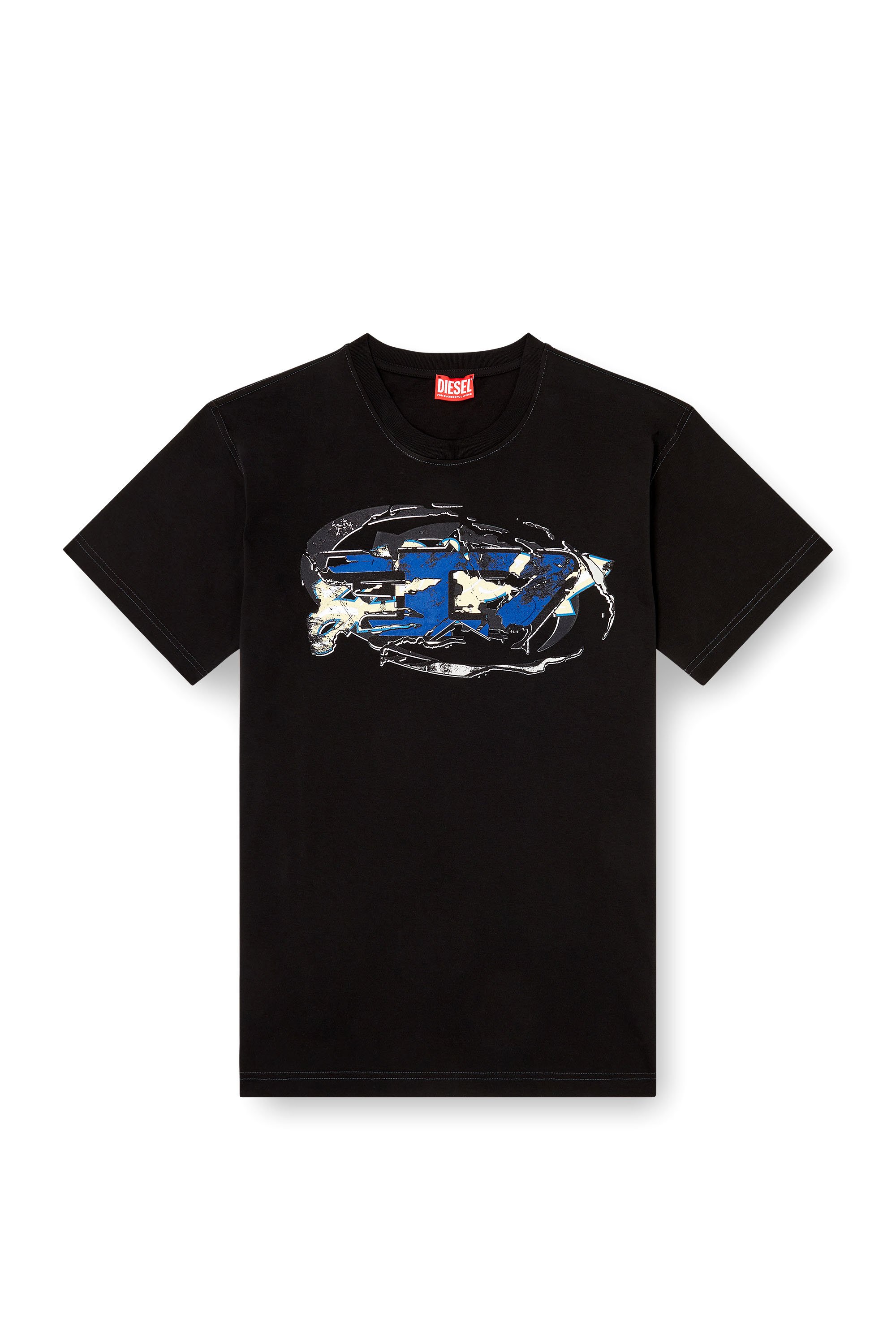 Diesel - T-NORM-T11, Man's T-shirt with Oval D logo in null - 3