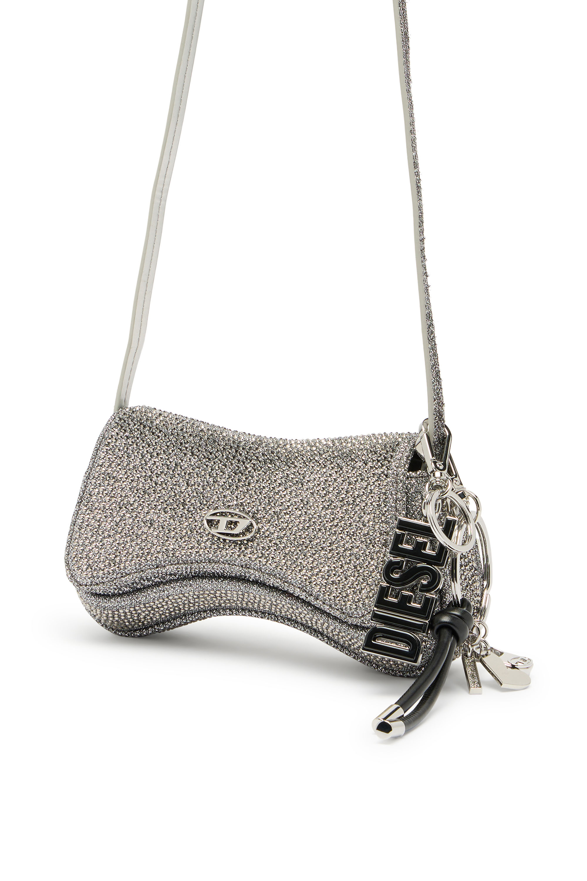 Diesel - PLAY CROSSBODY XS, Woman's Play-Small crossbody bag with crystal in Silver - 2