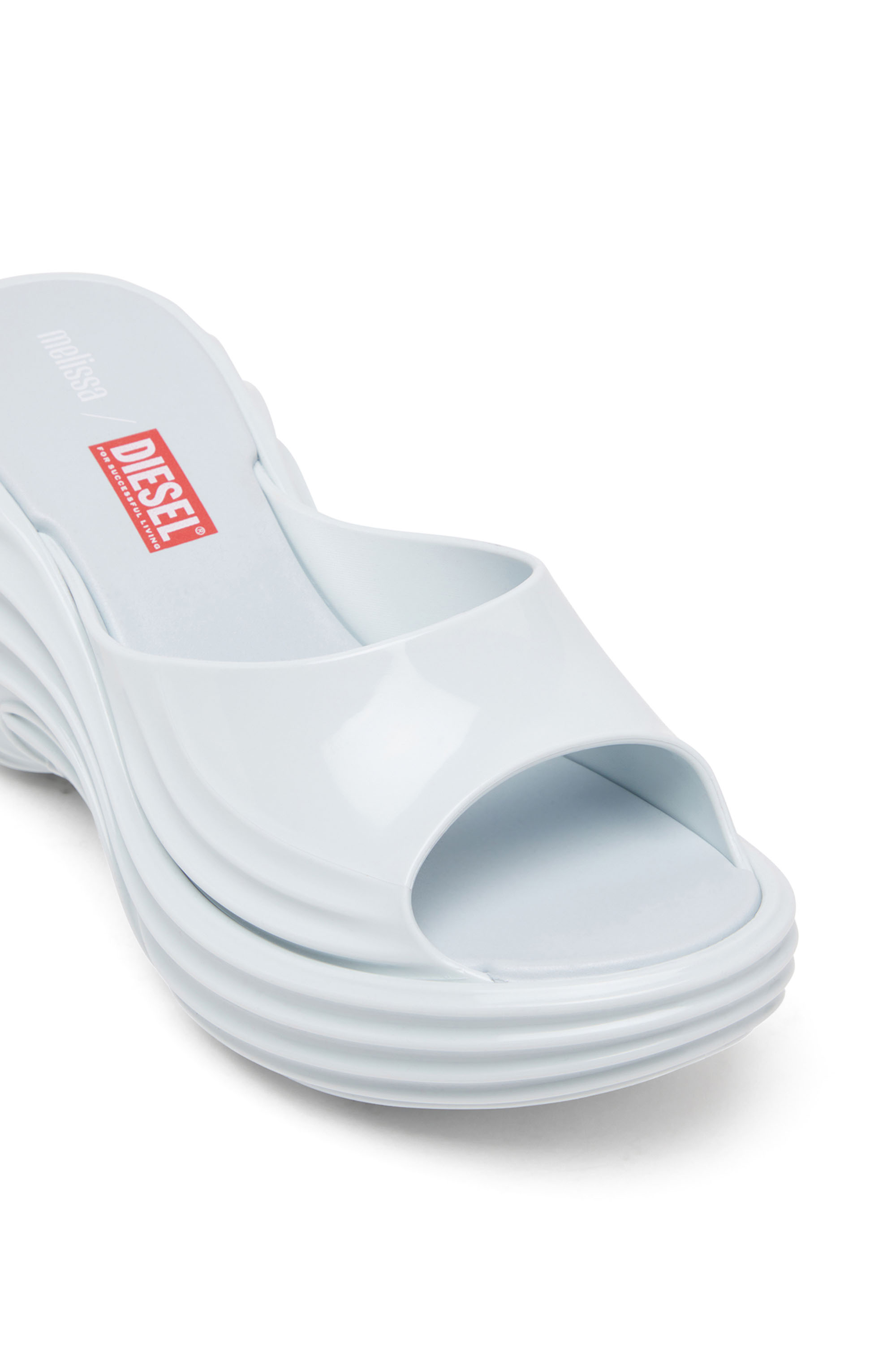 Diesel - MELISSA QUANTUM PLATFORM, Woman's Platform mule in Melflex® in Light Blue - 6