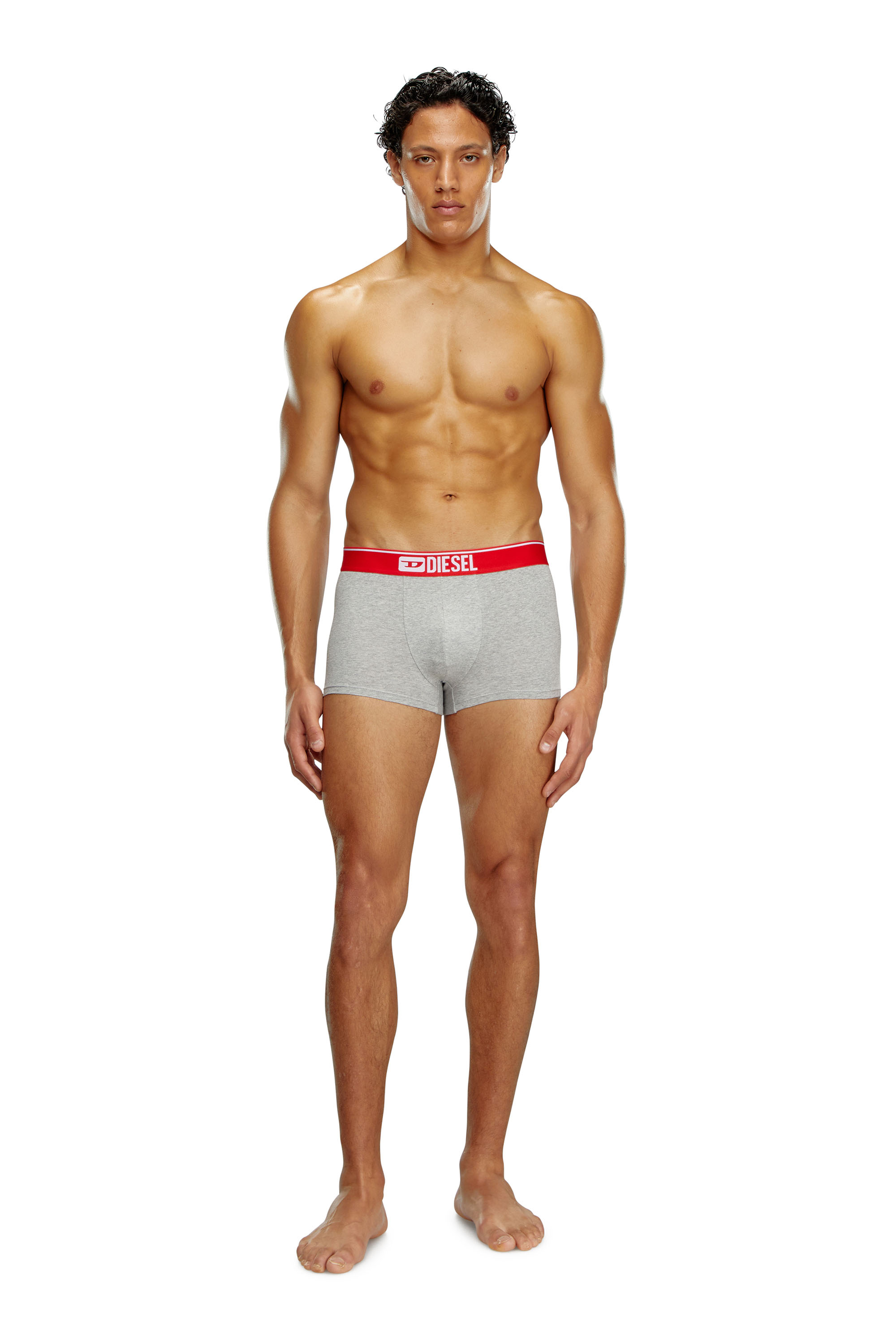 Diesel - UMBX-DAMIENTHREEPACK, Man's Three-pack of plain boxer in Red/Grey - 4