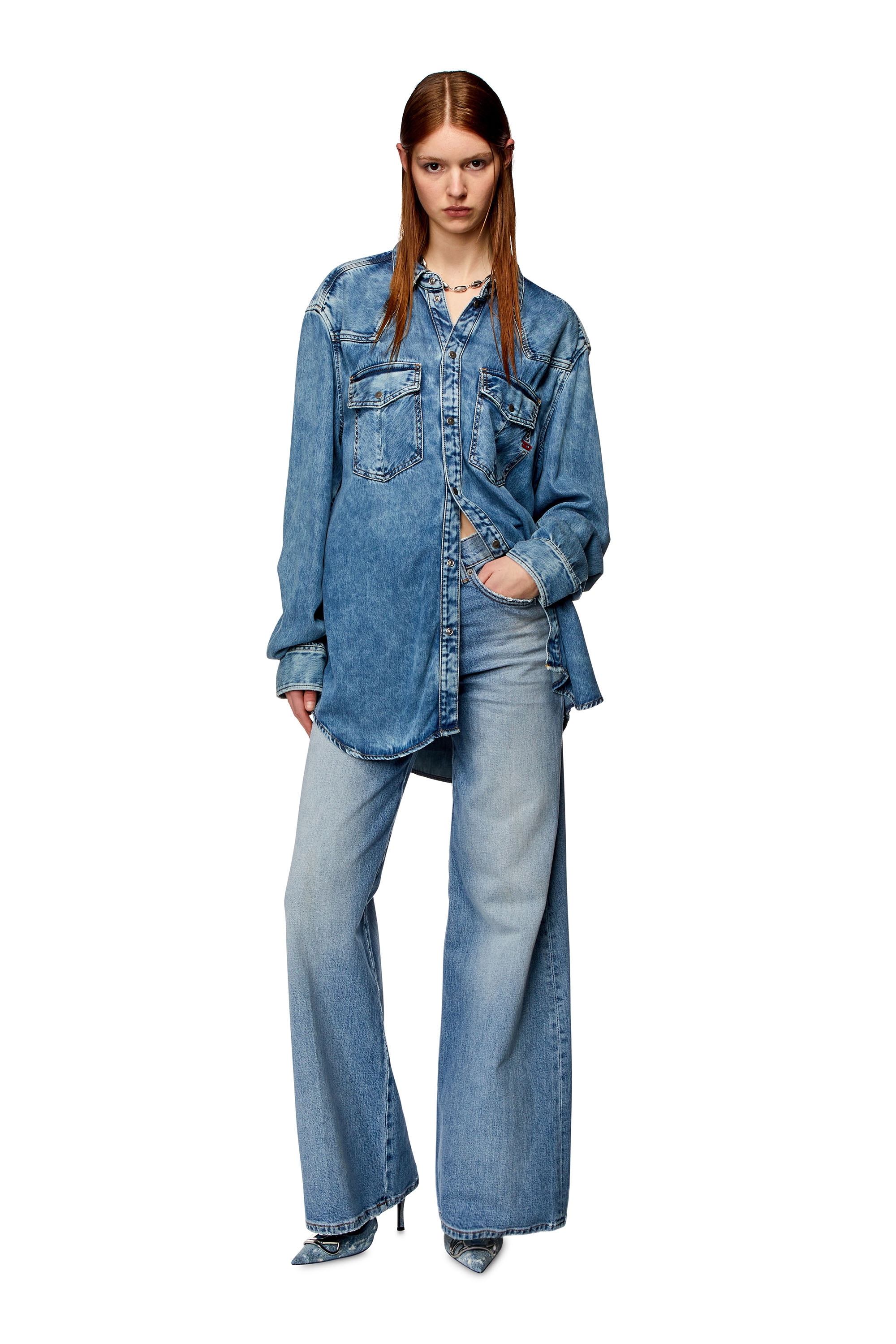 Diesel - Bootcut and Flare Jeans 1978 D-Akemi 0DQAD, Light Blue - Image 1