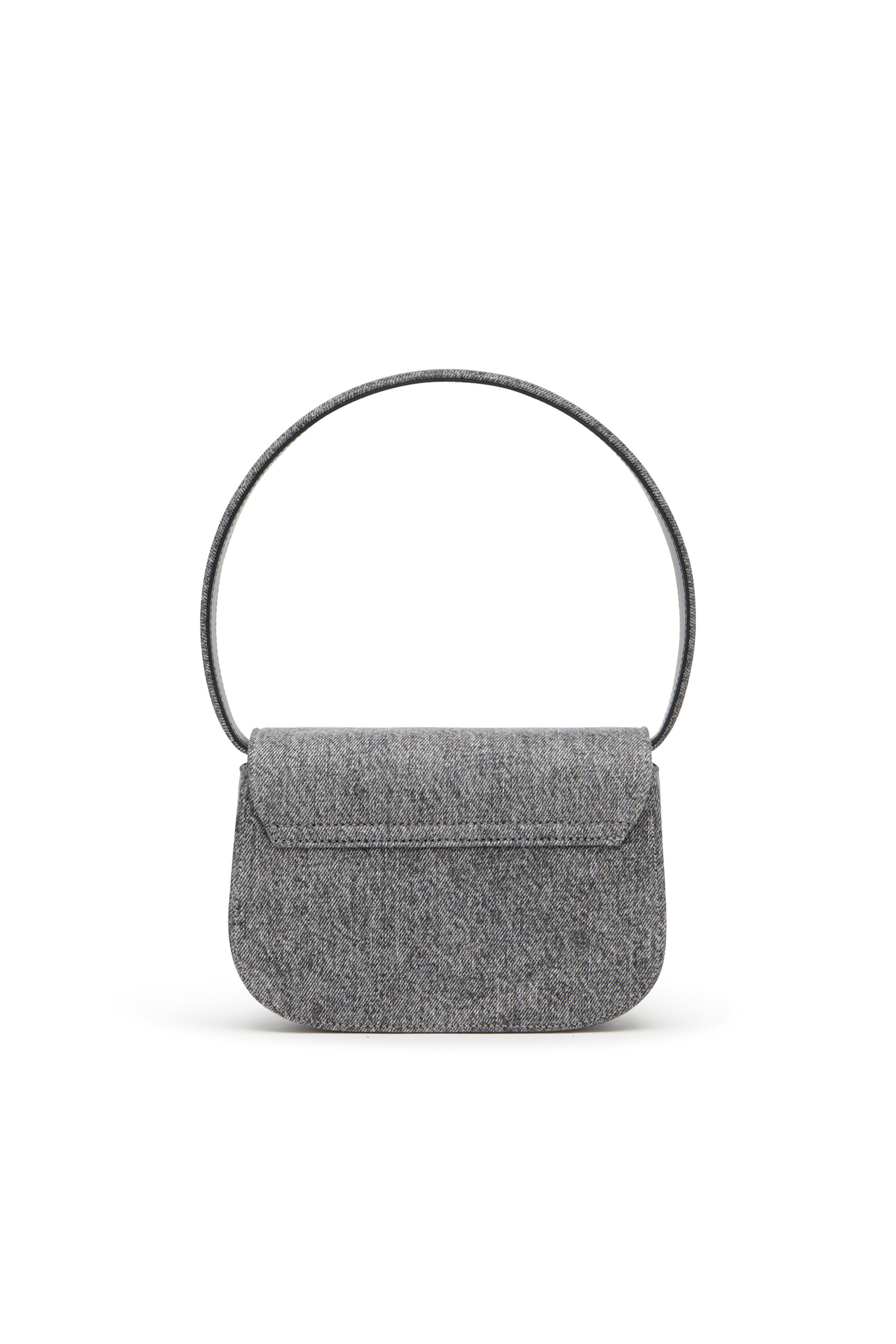 Diesel - 1DR, Woman's Iconic shoulder bag in stonewashed denim in Black - 2