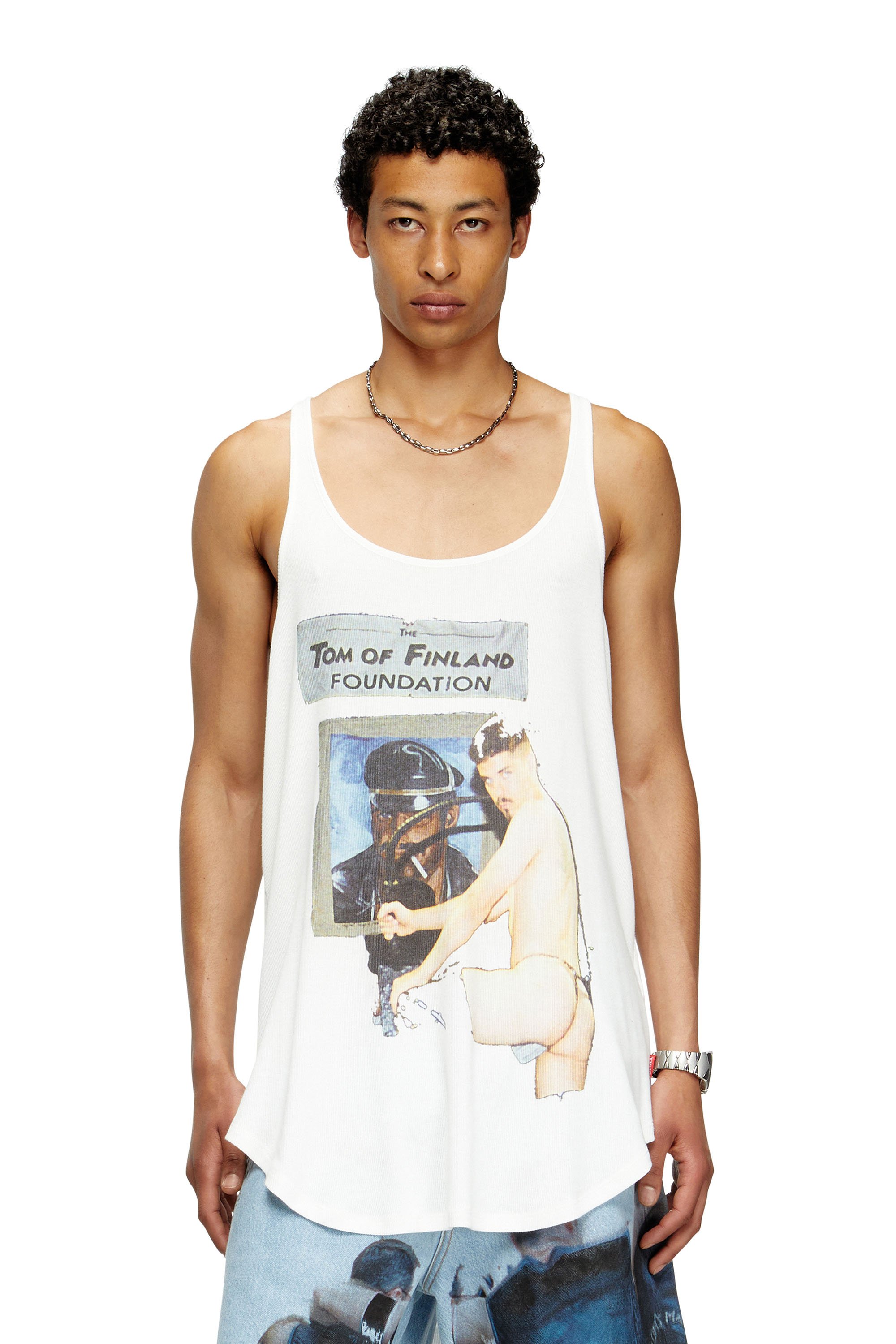 Diesel - PR-T-SHANRY-TOM25, Unisex's Tank top with graphic print in White - 2