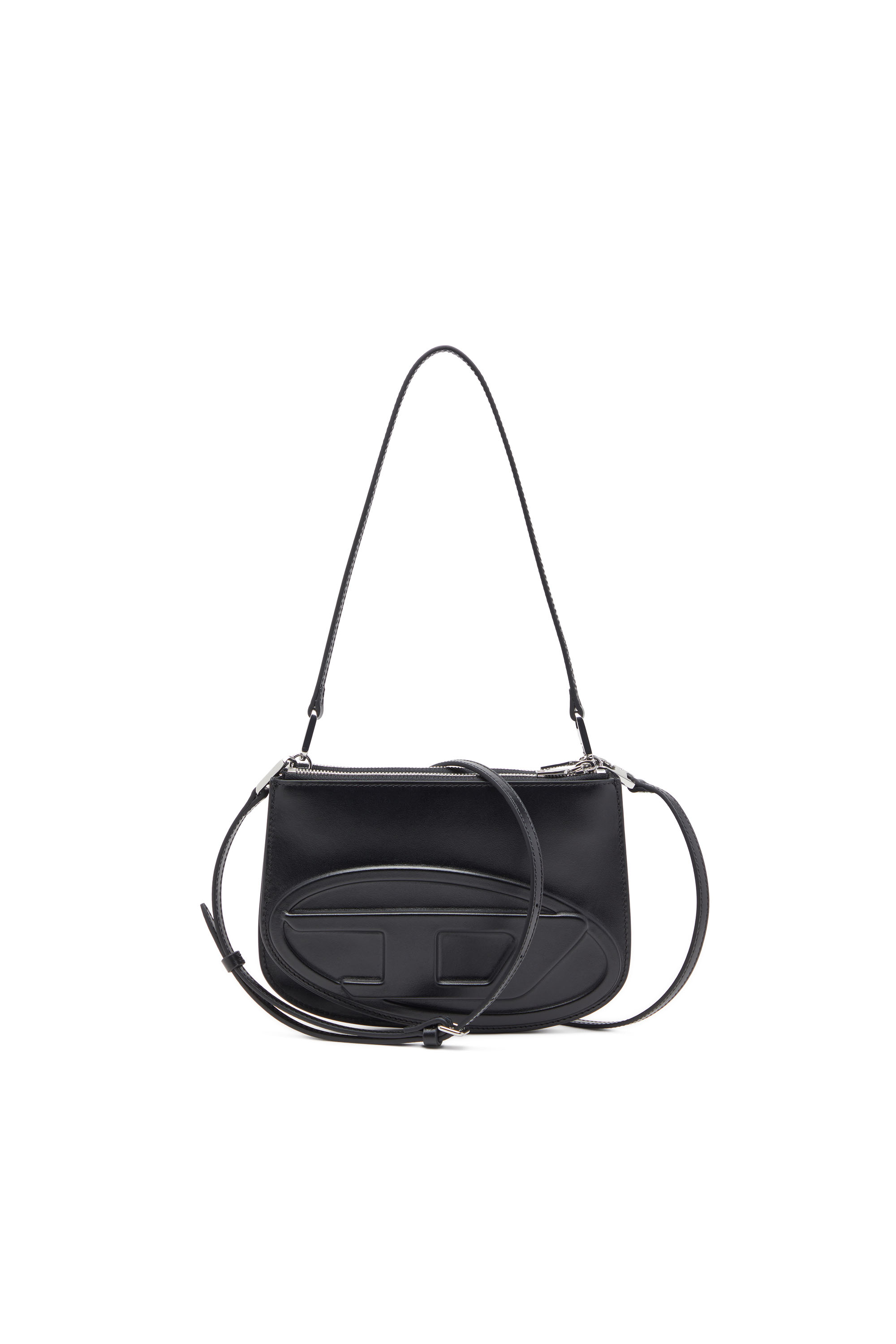 Diesel - 1DR TWIN, Woman's 1DR Twin-Double-pouch shoulder bag in printed leather in Black - 1