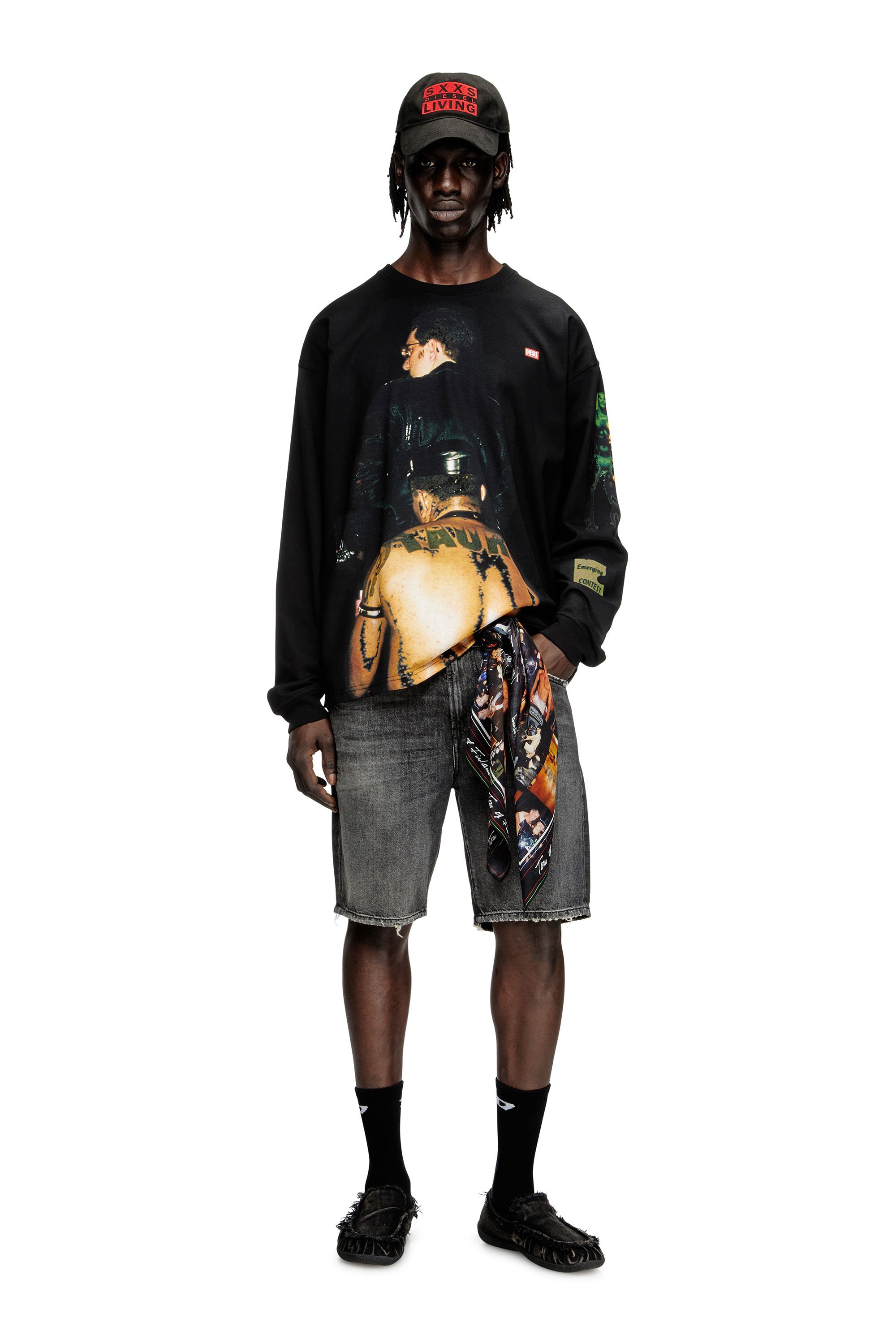 Diesel - PR-T-BOXT-LS-TOM25-1, Unisex's Long-sleeve T-shirt with graphic print in Black - 3