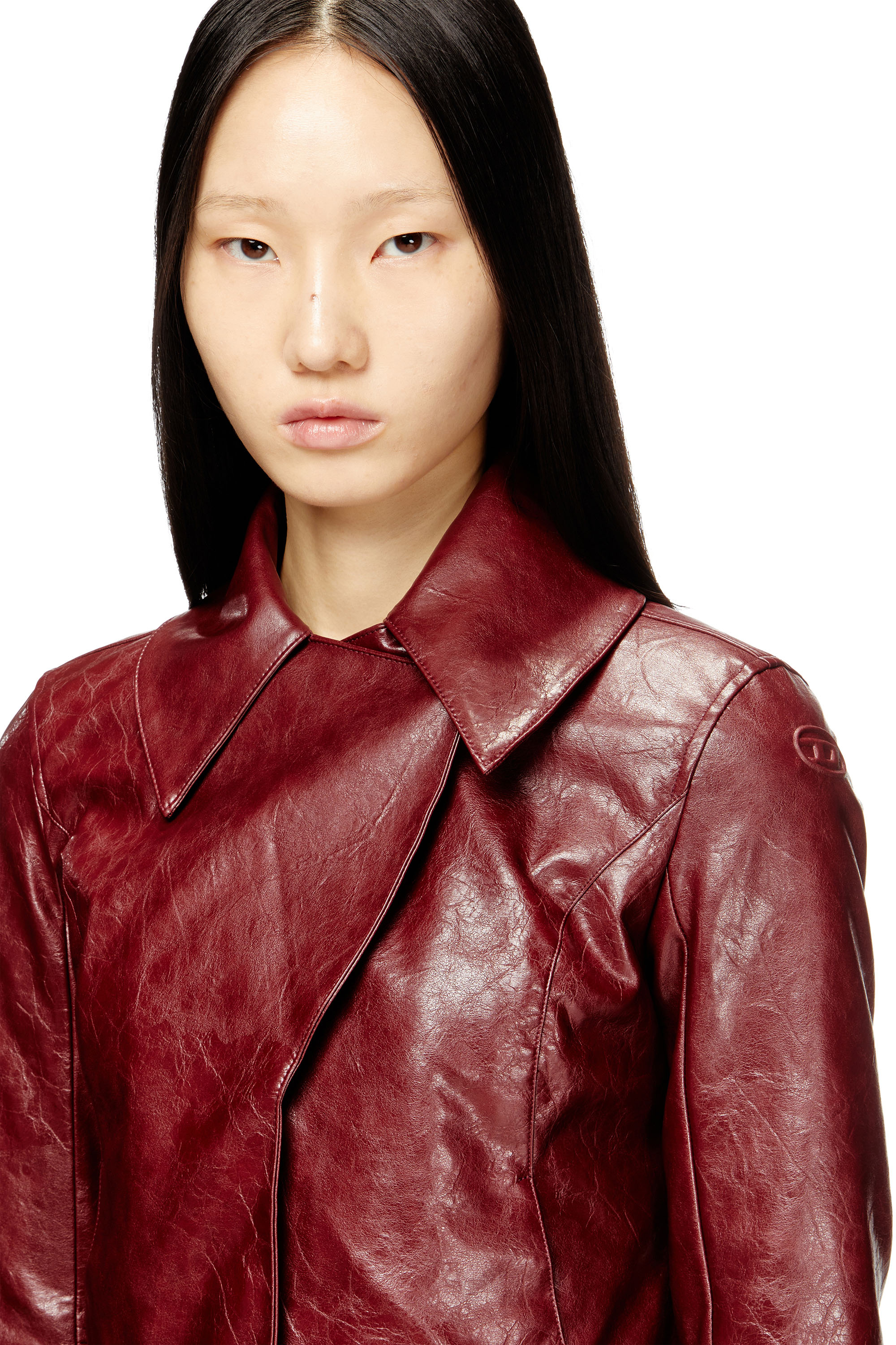 Diesel - G-AMECK, Woman's Tailored jacket in coated fabric in Red - 5