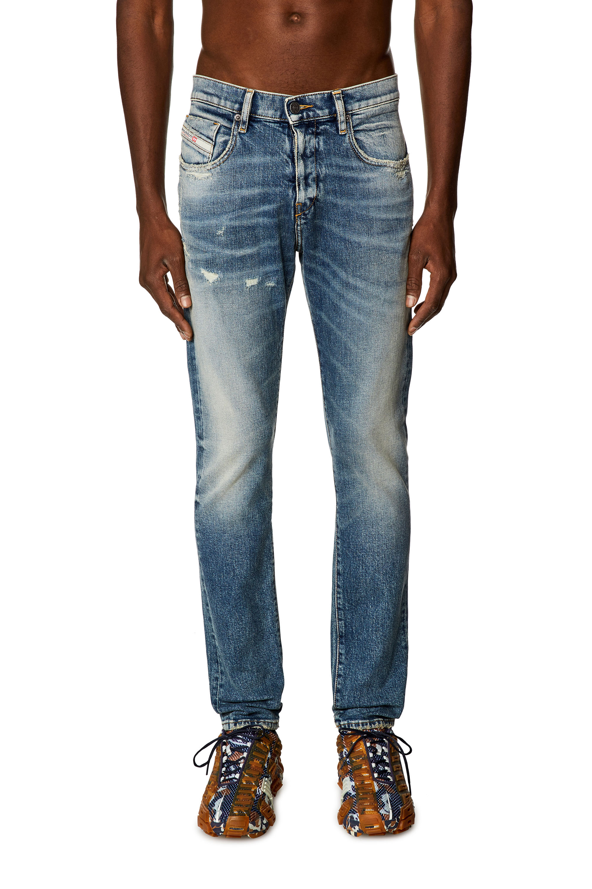 Slim Jeans 2019 D-Strukt E07L1, Medium blue Diesel - Man's Slim Jeans 2019 D-Strukt E07L1, Medium blue - 3
