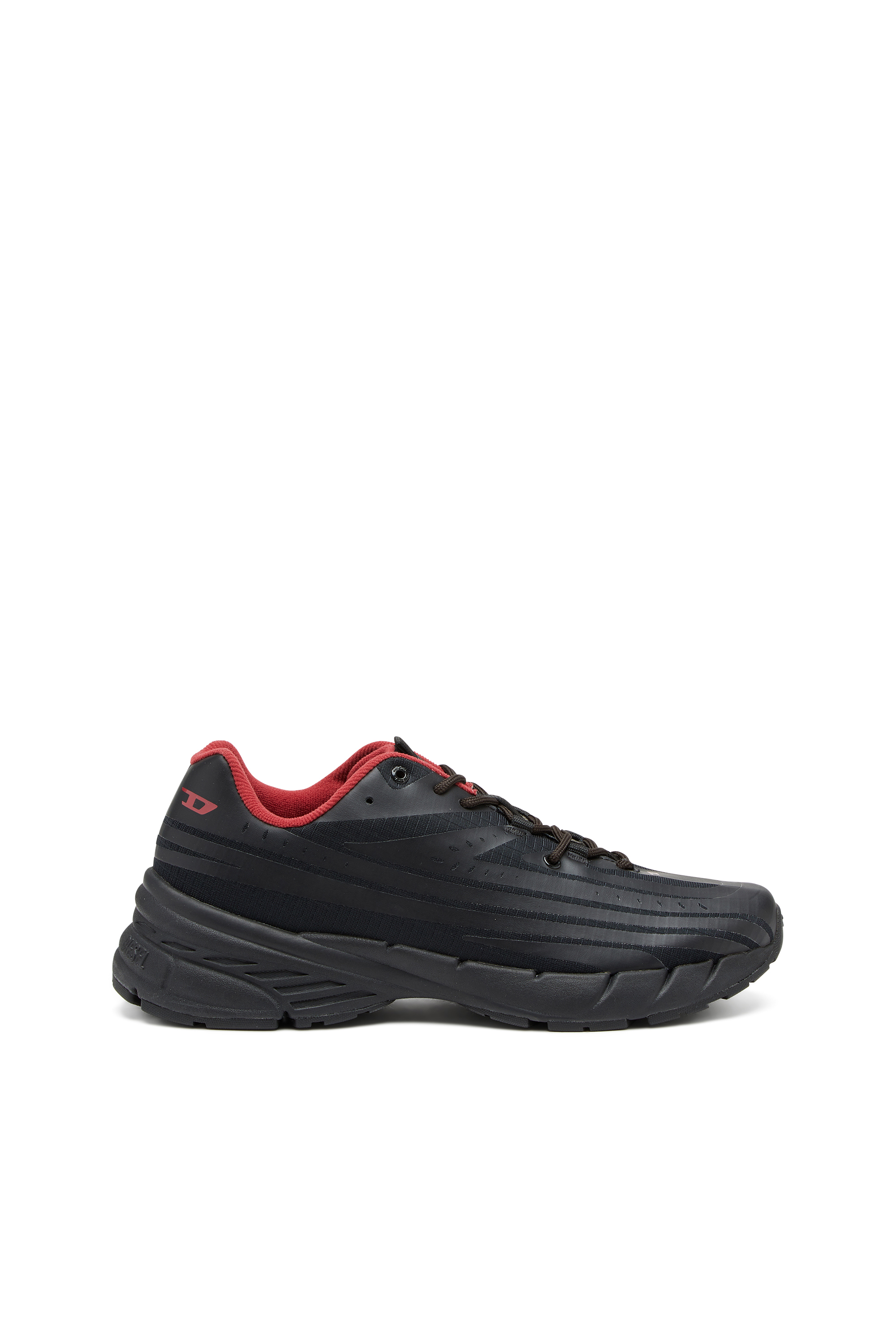 Diesel - D-AIRSPEED LOW, Man's D-Airspeed Low-Striped sneakers in coated ripstop in Black - 1