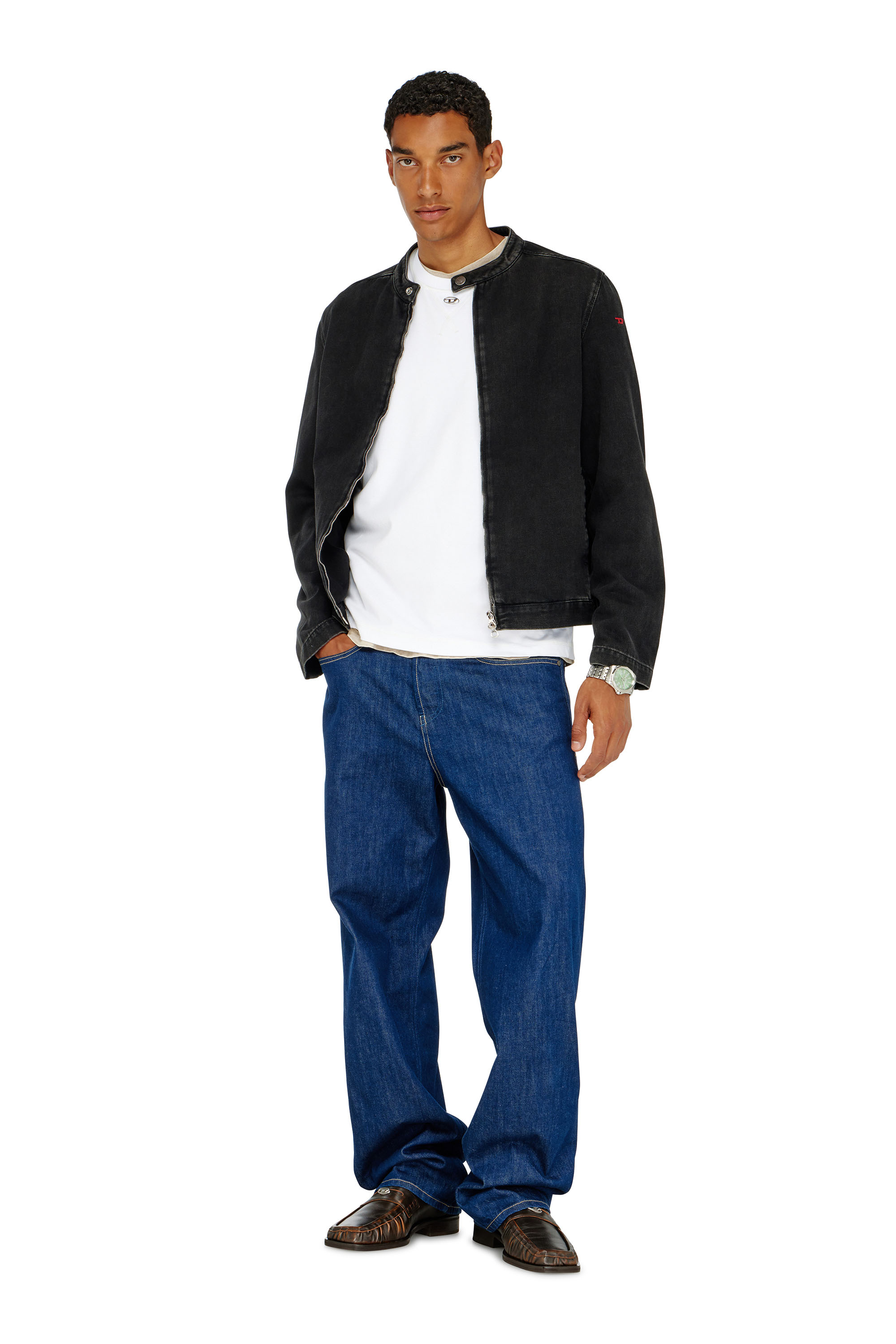 Diesel - T-MADJUST-TR, Man's Regular T-shirt with crew neck and Oval D in White - 2