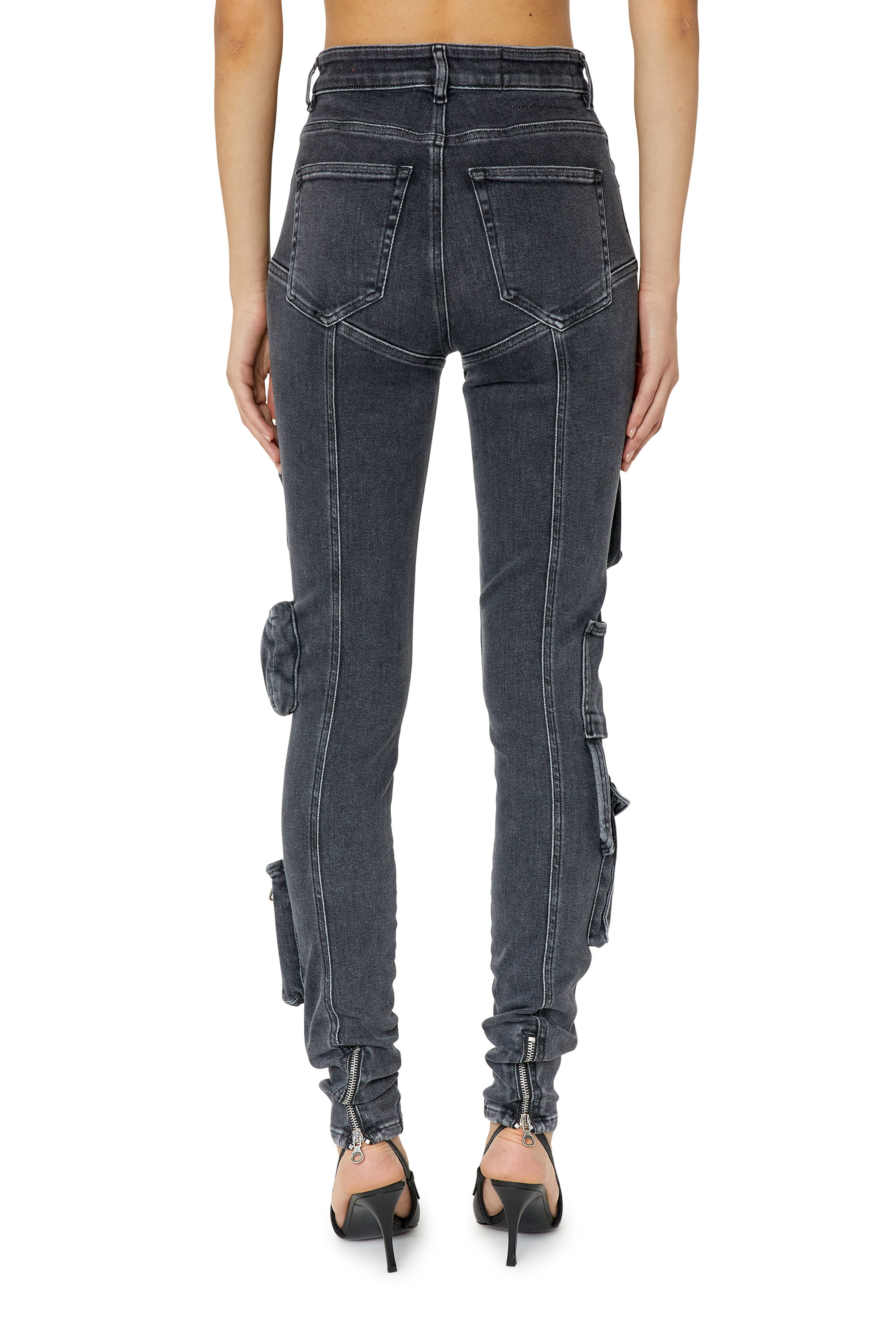 Diesel - Super skinny Jeans 1984 Slandy-High 09F27, Black/Dark grey - Image 2