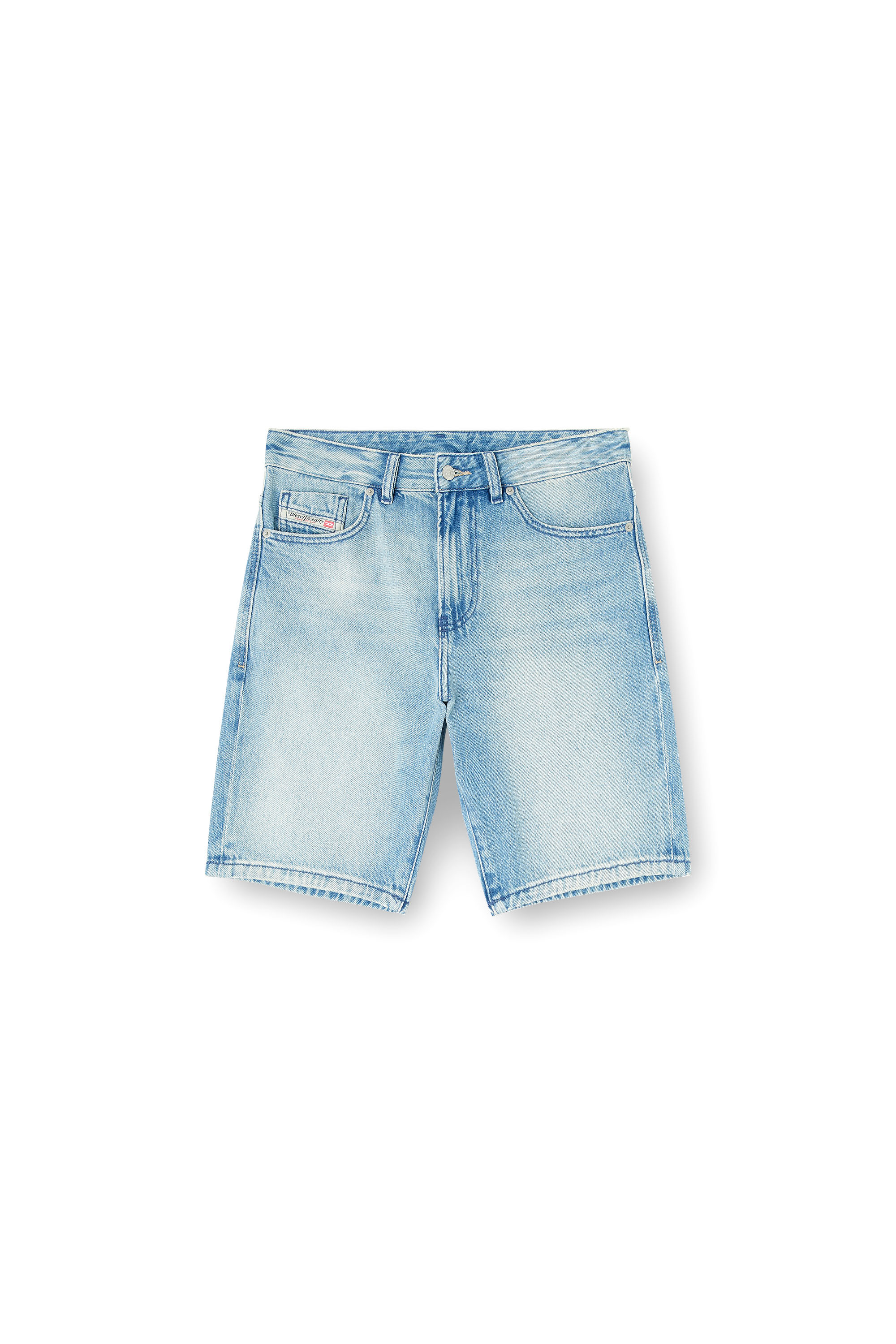 Diesel - D-FIN, Man's Slim denim shorts with organic cotton in Light Blue - 3