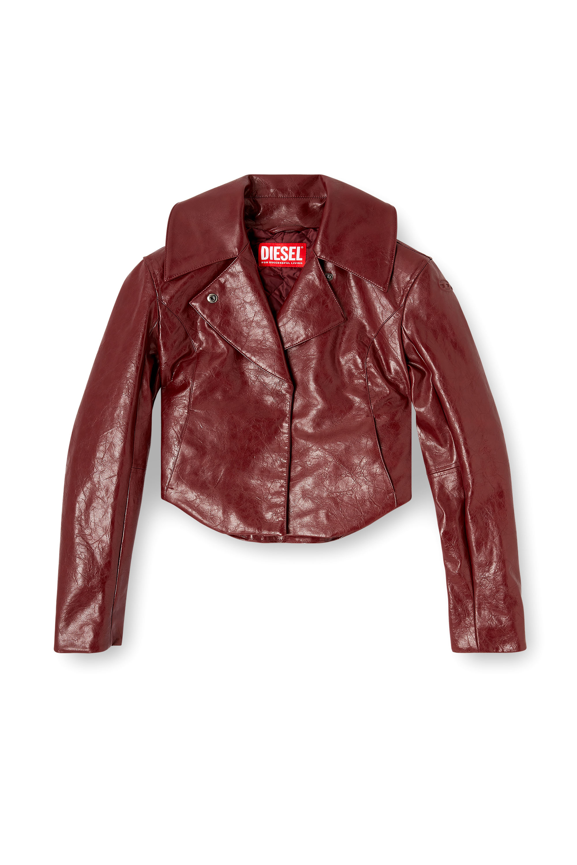 Diesel - G-AMECK, Woman's Tailored jacket in coated fabric in Red - 2