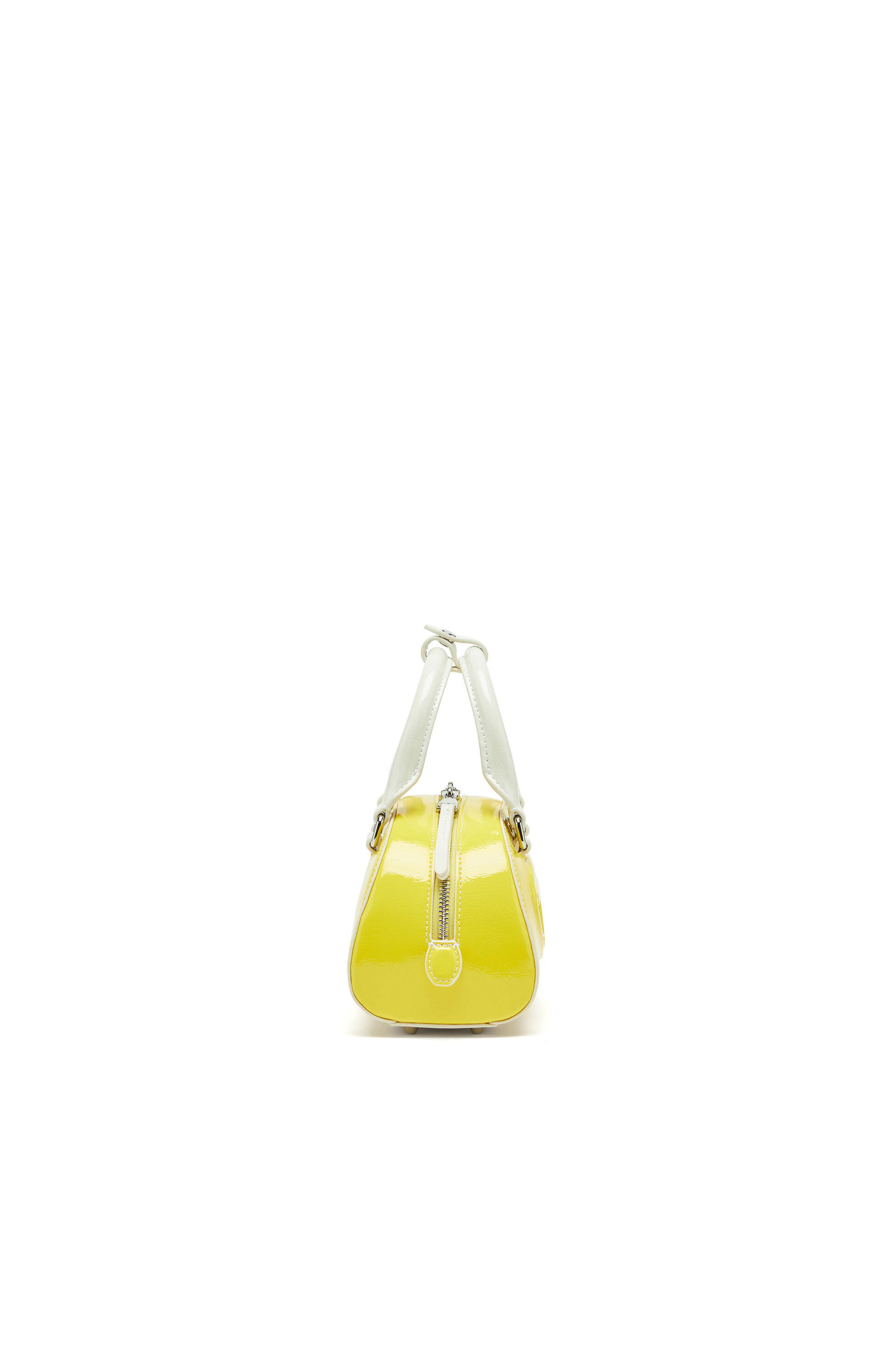 Diesel - 1DR DOME CROSSBODY, Woman's 1DR Dome-Mini bowling bag with naplak effect in Yellow - 4