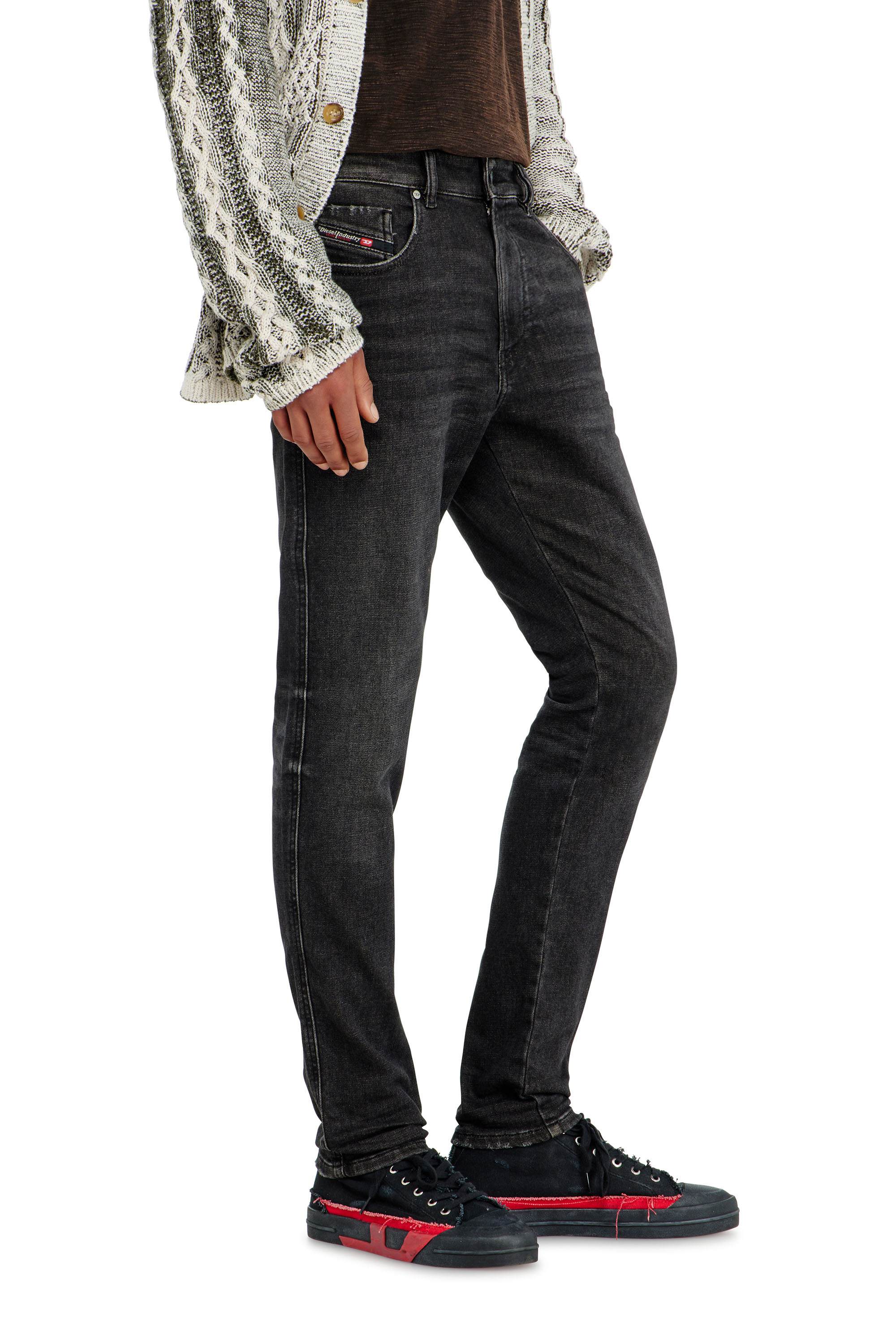 Diesel - Man's Slim 2062 D-Strukt Joggjeans&reg; 09P92, Black/Dark grey - 4
