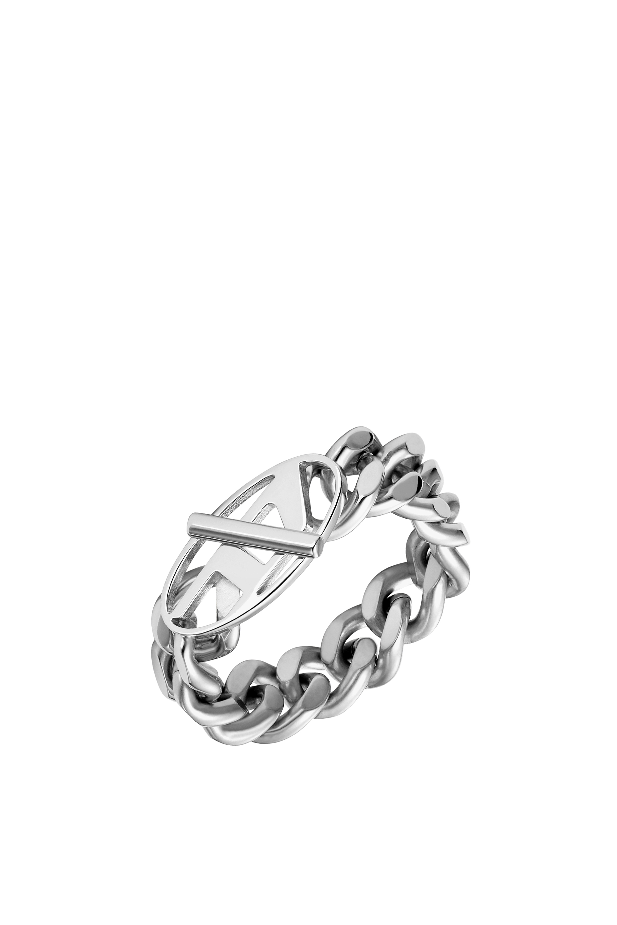 Diesel - DX1533040, Unisex's Stainless Steel Soft Chain Ring in Silver - 1