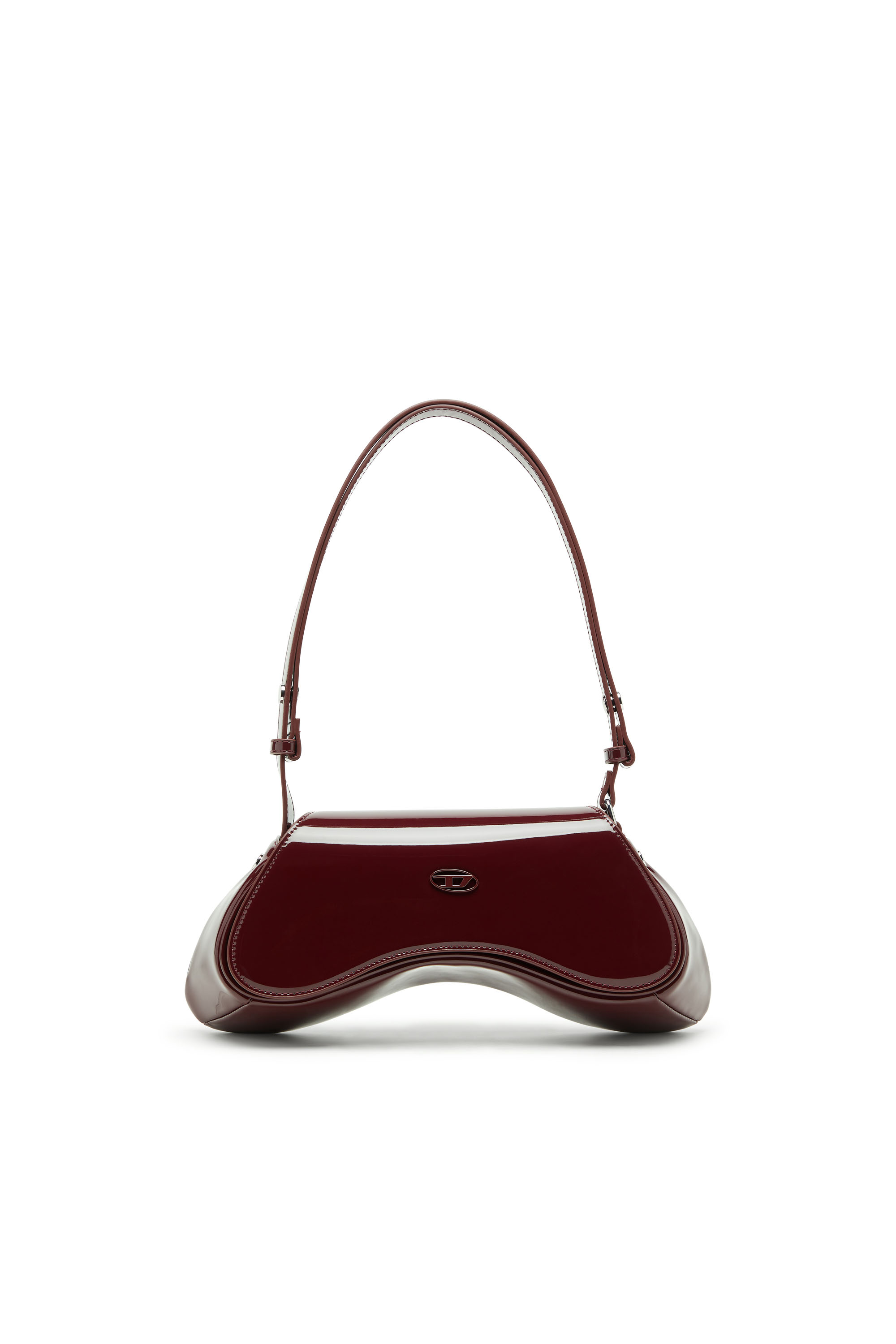 Diesel - PLAY CROSSBODY, Woman's Play-Crossbody bag in glossy PU in Burgundy - 1