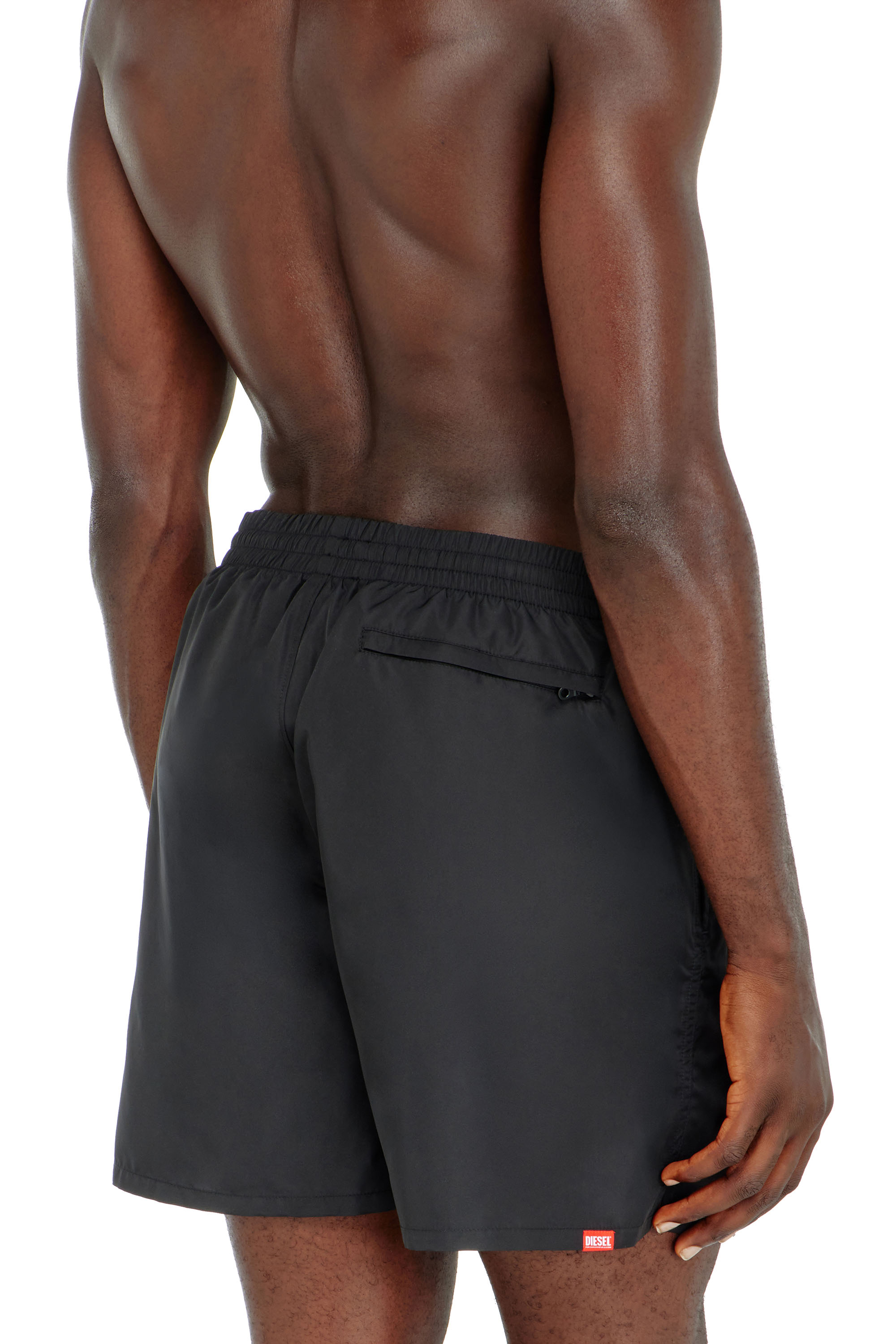 Diesel - GEORGE-41-UTLT, Man's Swim shorts with metallic Oval D logo in Black - 3