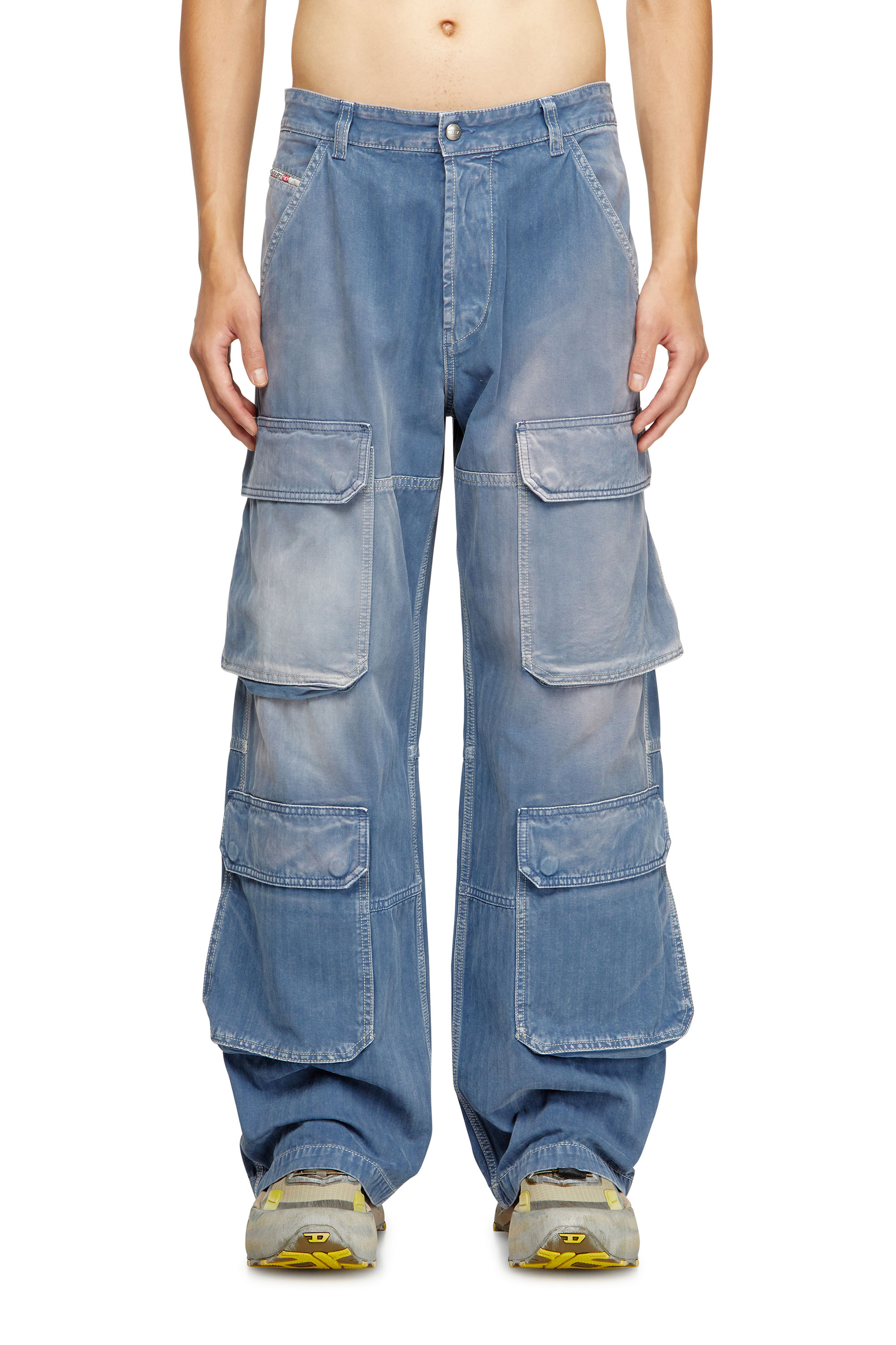 Relaxed Jeans D-Touch 09M93, Medium blue Diesel - Man's Relaxed Jeans D-Touch 09M93, Medium blue - 3