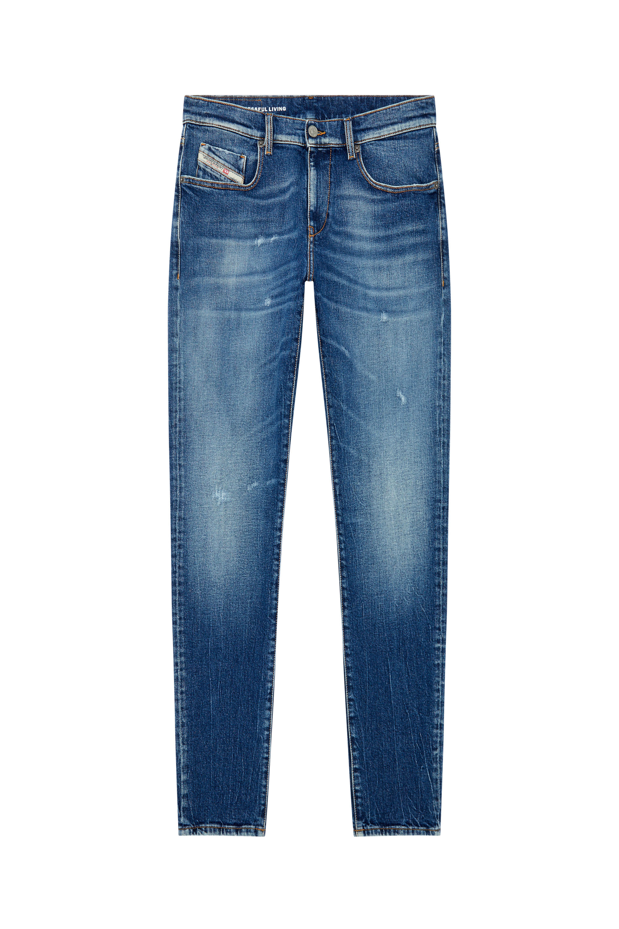 Diesel - Man's Slim Jeans 2019 D-Strukt 007T3, Medium blue - 2