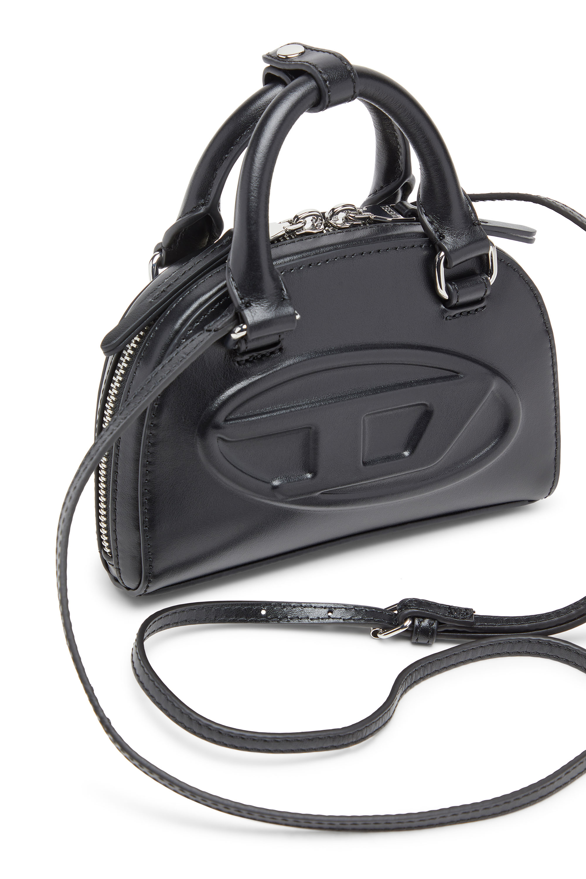 Diesel - 1DR DOME CROSSBODY XS, Woman's 1DR Dome-Mini crossbody bag in nappa leather in Black - 5