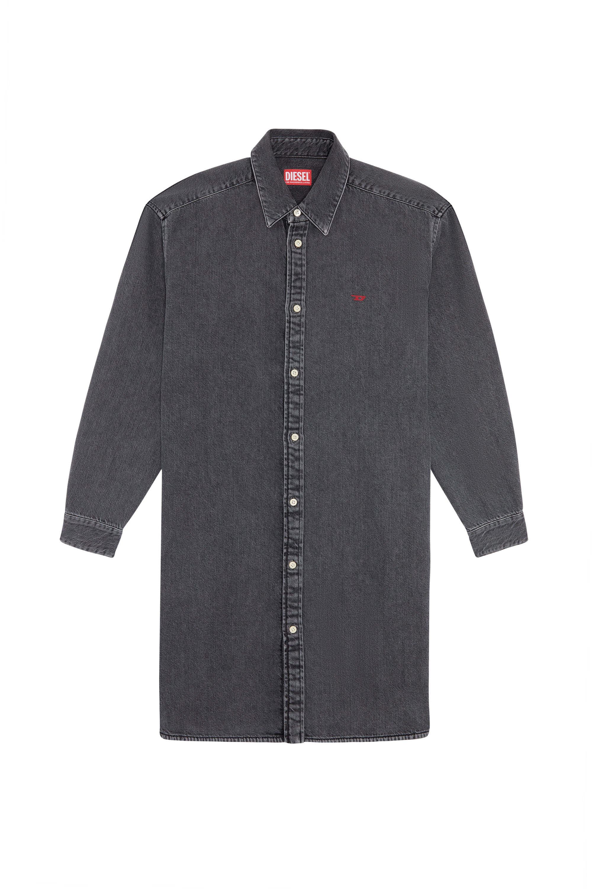 DE-BLEX SHIRT DRESS, Black/Dark grey - Dresses