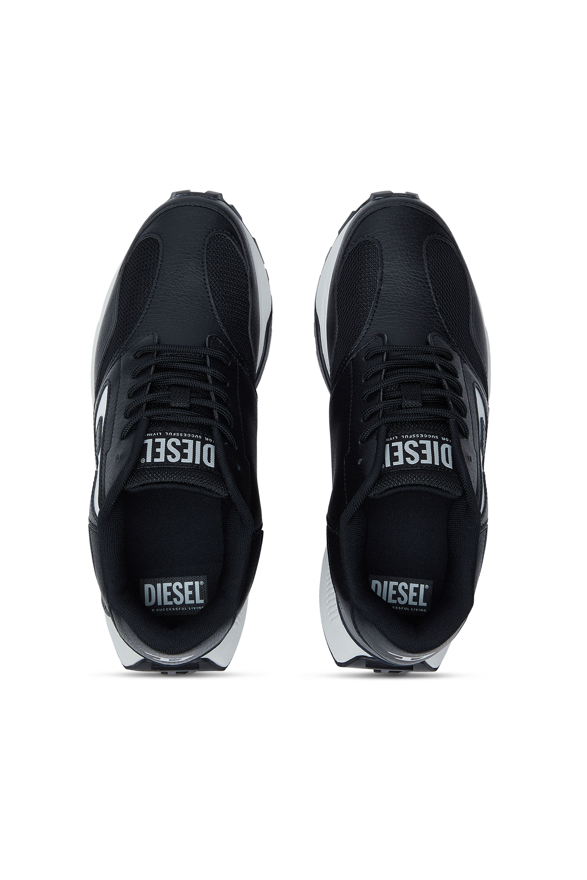 Diesel - S-TAME-D RUNNING, Man's S-Tame-D-Sneakers in mesh, suede and PU in Black - 4