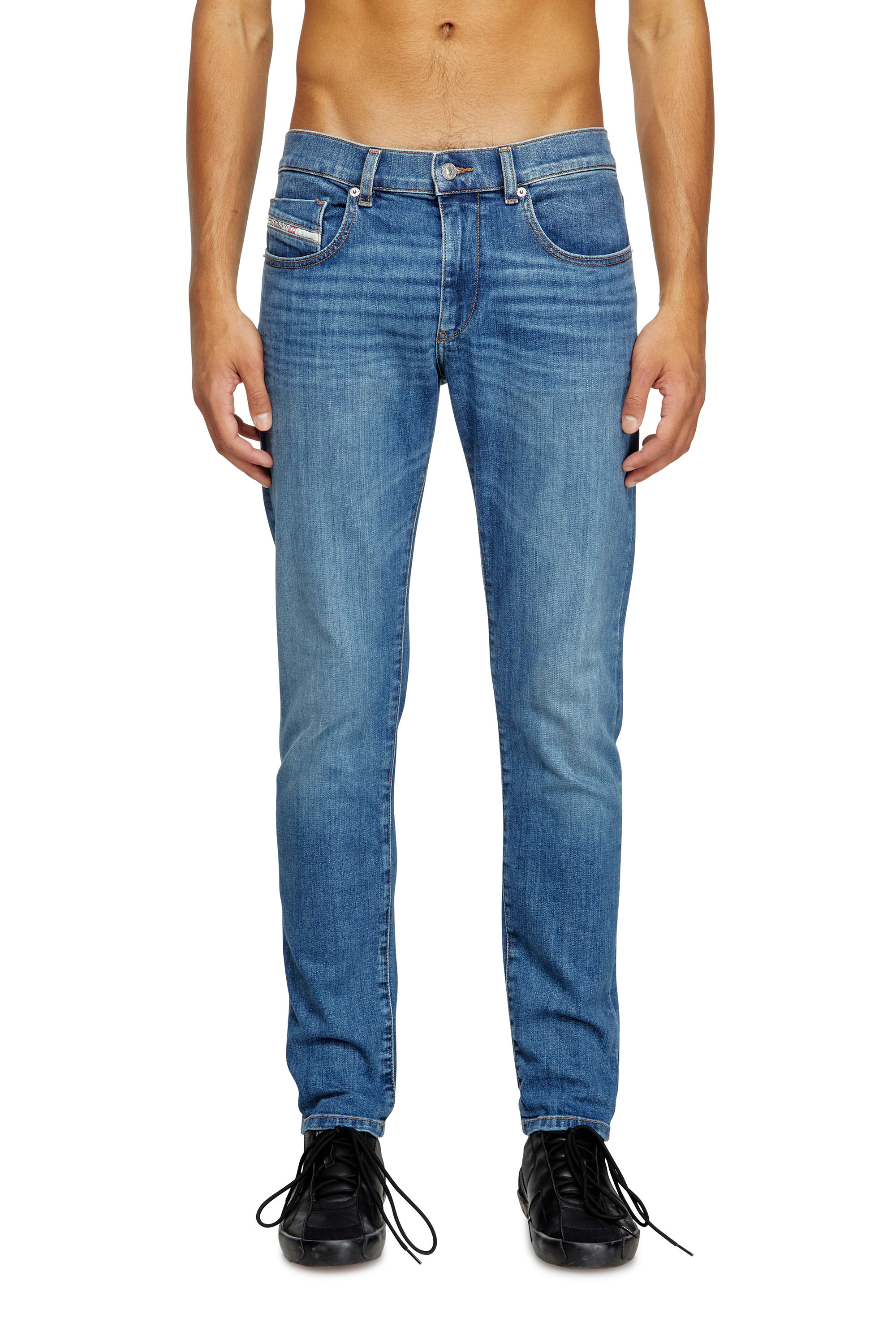 Slim Jeans 2019 D-Strukt 0KIAL, Light Blue Diesel - Man's Slim Jeans 2019 D-Strukt 0KIAL, Light Blue - 3