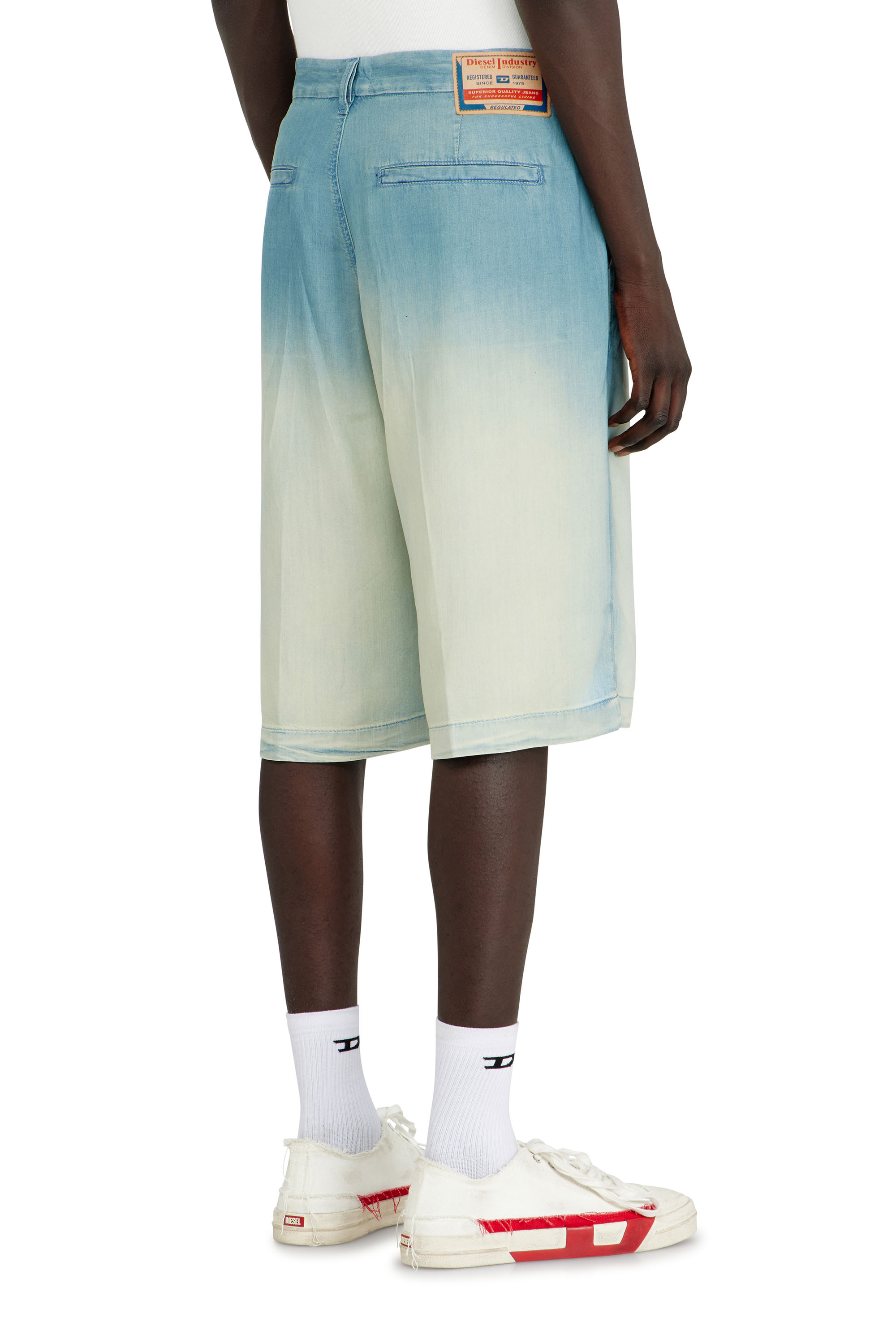 Diesel - D-TYLOR-SHORT-S, Man's Shorts in fluid overdyed denim in null - 3