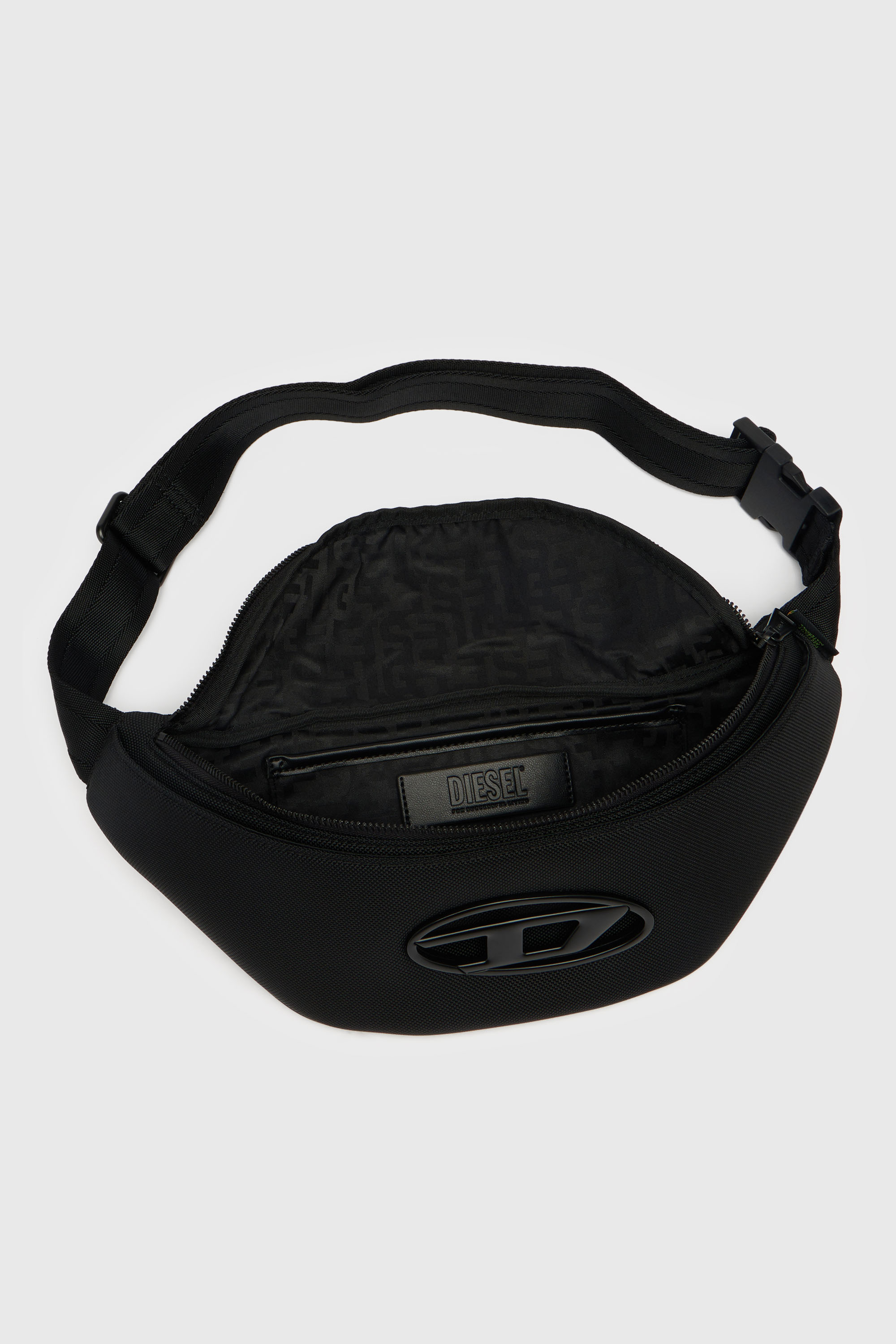Diesel - HOLI-D BELT BAG M, Unisex's Holi-D - Belt bag in nylon with internal pocket in Black - 4