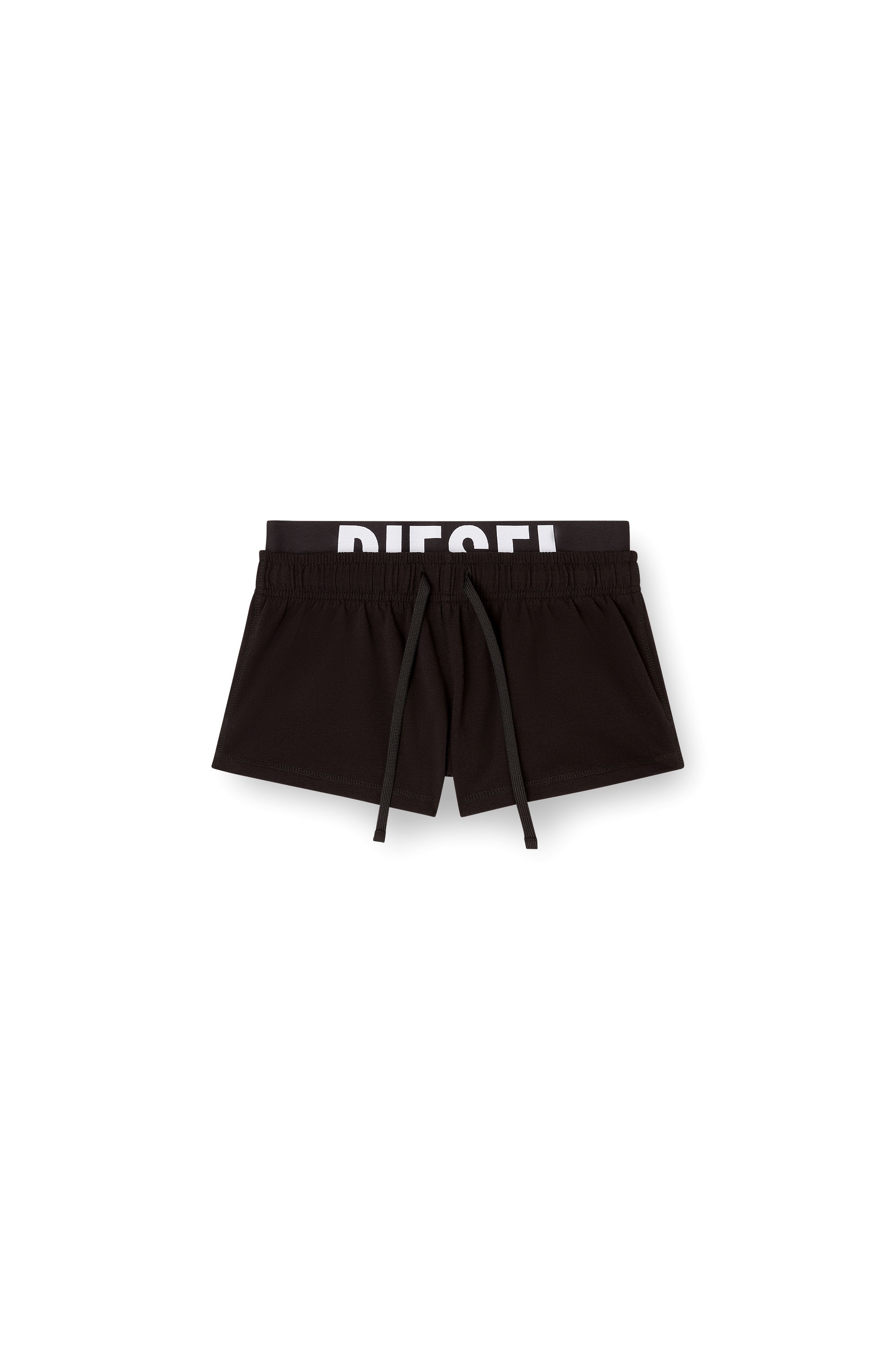 Diesel - MIRANDA-D-POP, Woman's Short pants in cotton Terry with Diesel logo in Black - 2