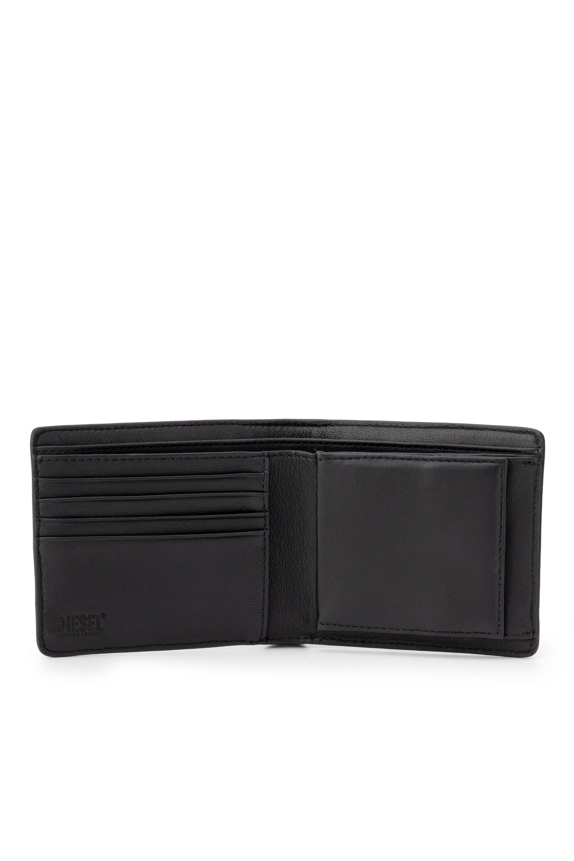 Diesel - BISCOTTO BI FOLD COIN S 3D, Man's Bi-fold wallet in semi gloss leather in null - 3