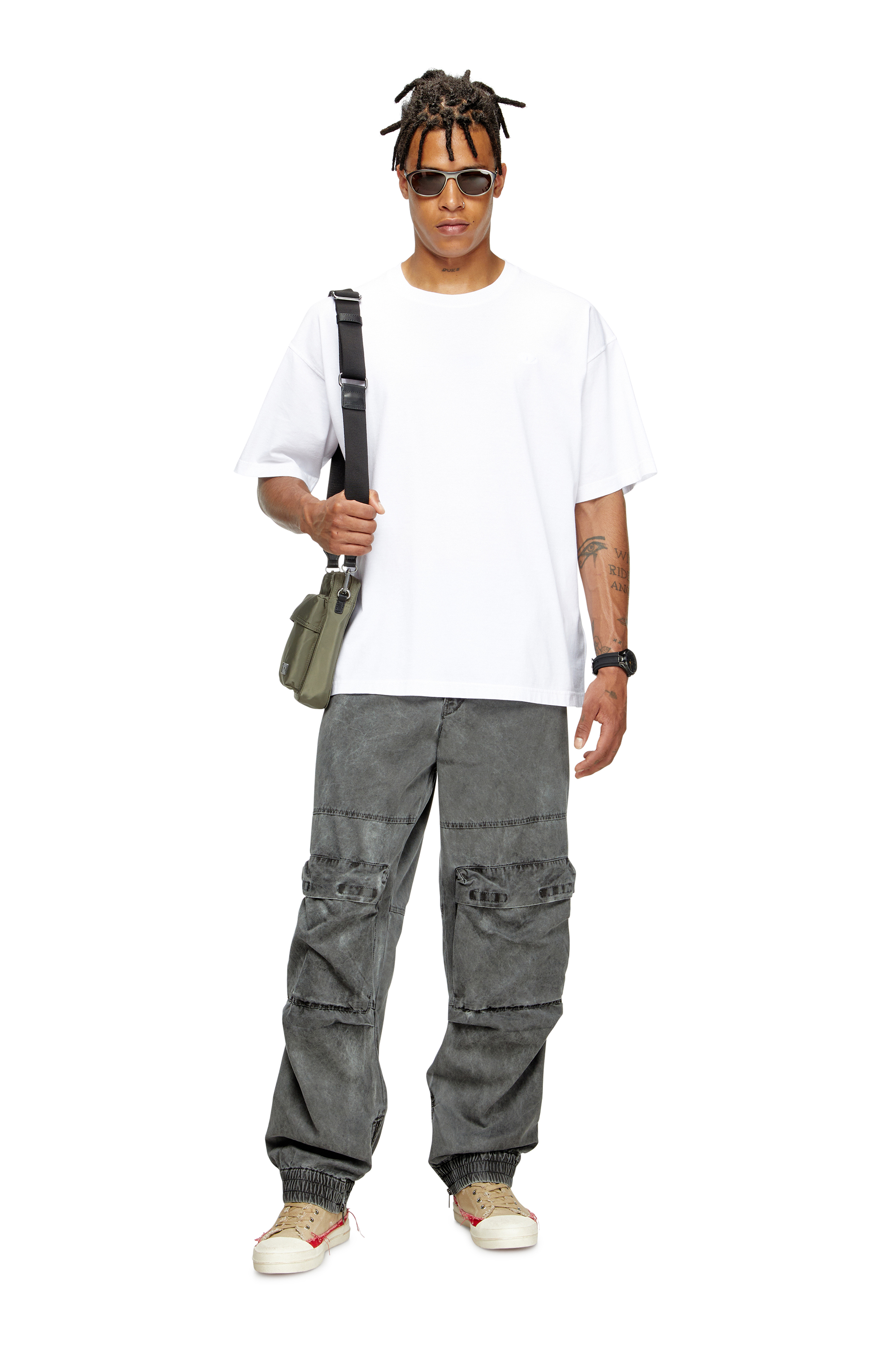 Diesel - MULTI-PKTS CROSSBODY X, Unisex's Multi-Pkts-Crossbody bag in utilitarian shell in Green - 6