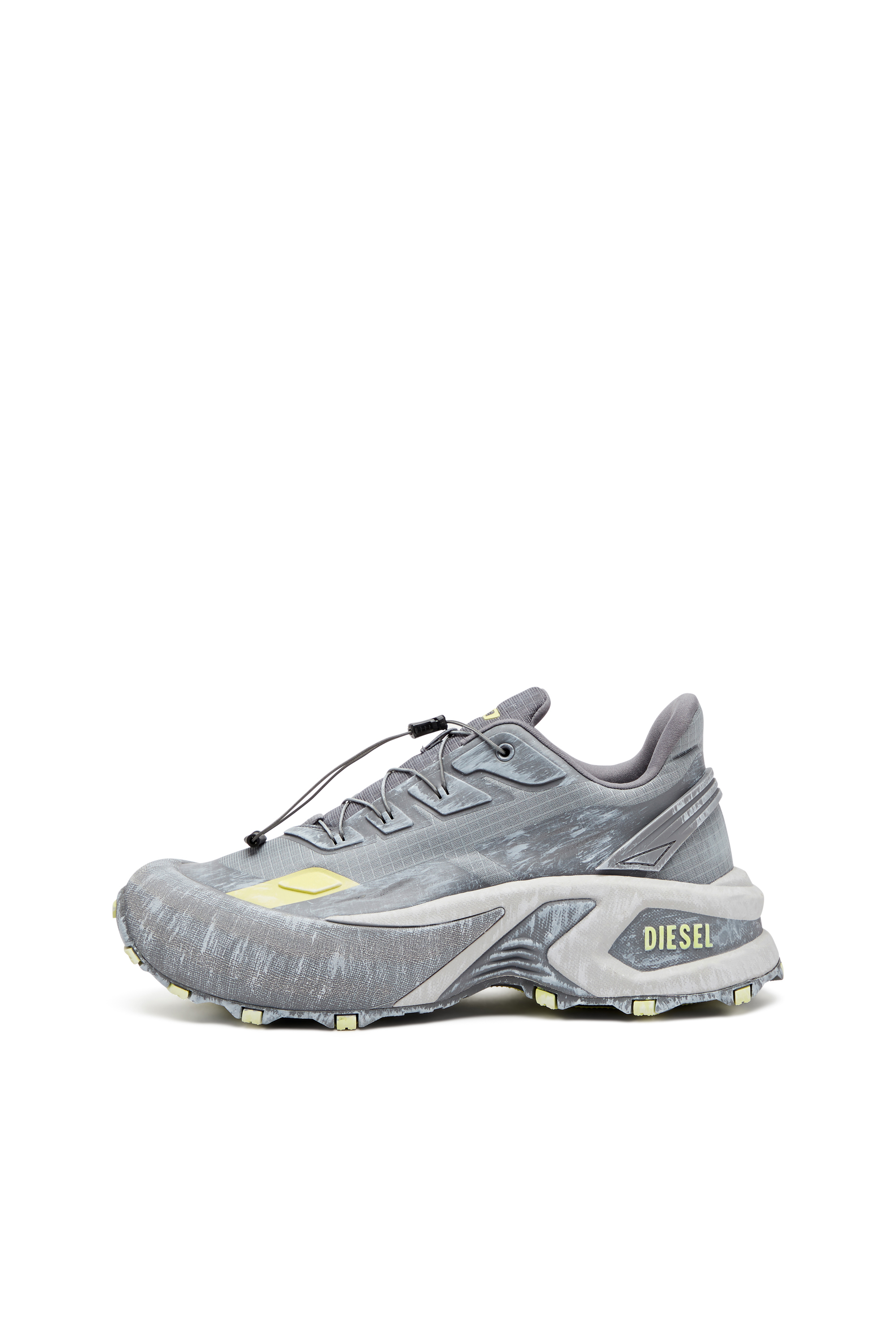 Diesel - D-CAGE RUNNER, Man's Cage sneaker in Grey/Yellow - 7