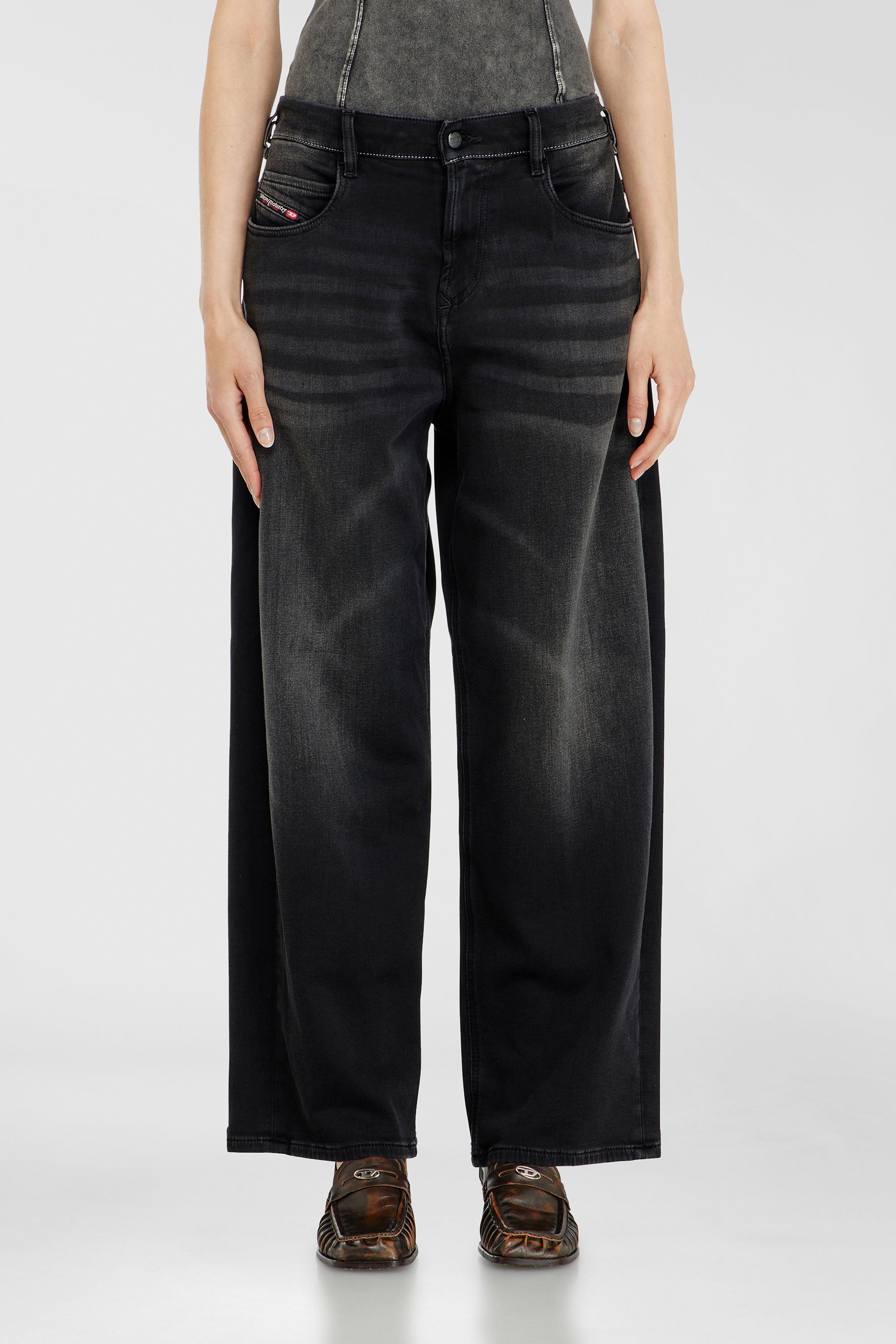Diesel - Unisex's Relaxed 2097 D-Enim-M Joggjeans&reg; 09P90, Black/Dark grey - 2