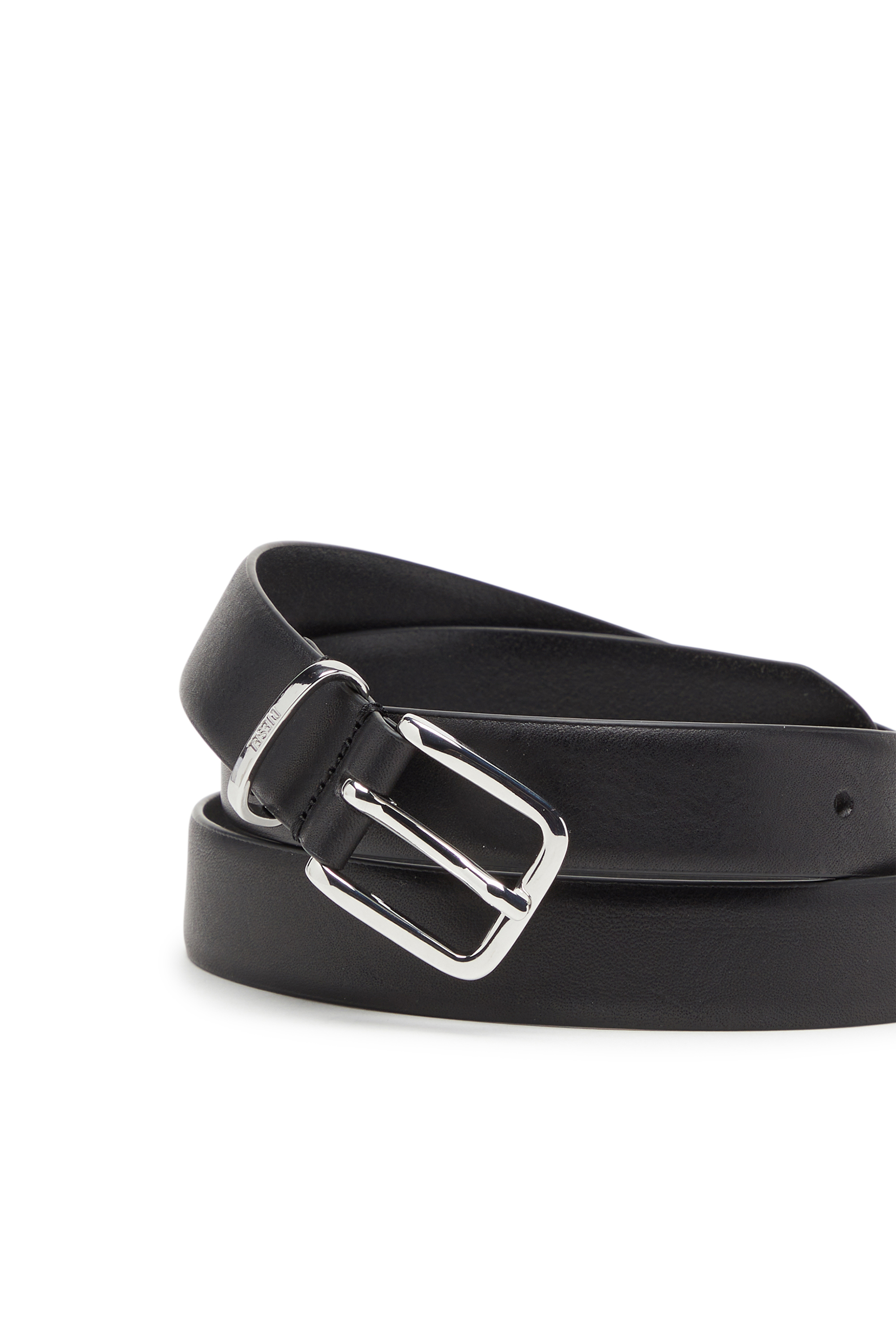 Diesel - B-BISCOTTO W KNOT 25, Woman's 2.5cm leather knot belt in Black - 3