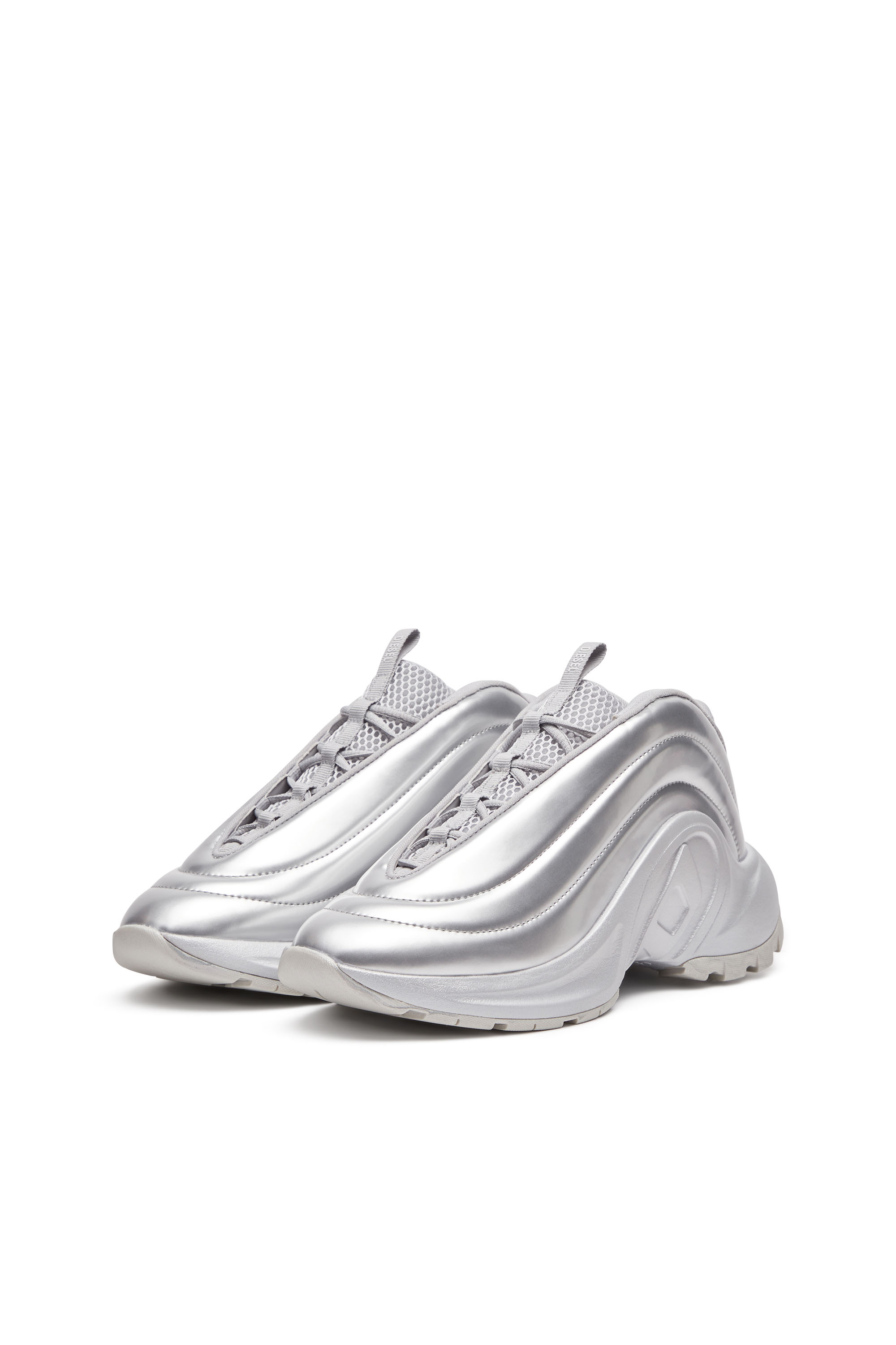 S-D-RUNNER X, Silver Diesel - S-D-RUNNER X, Unisex's S-D-Runner-Slip-on sneakers with Oval D instep in Silver - 8