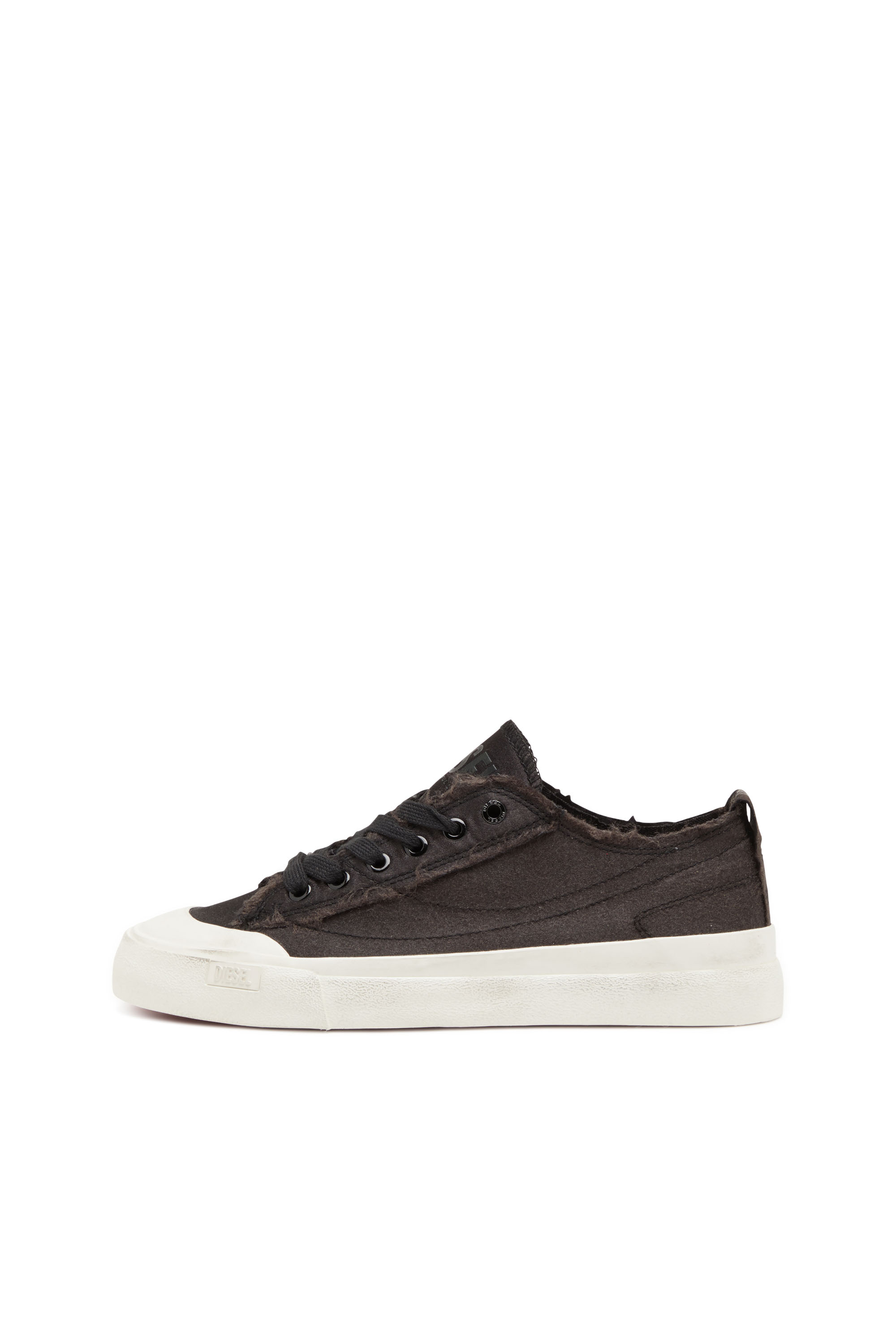 Diesel - S-ATHOS LOW W, Woman's S-Athos Low-Sneakers in distressed satin in Black - 8