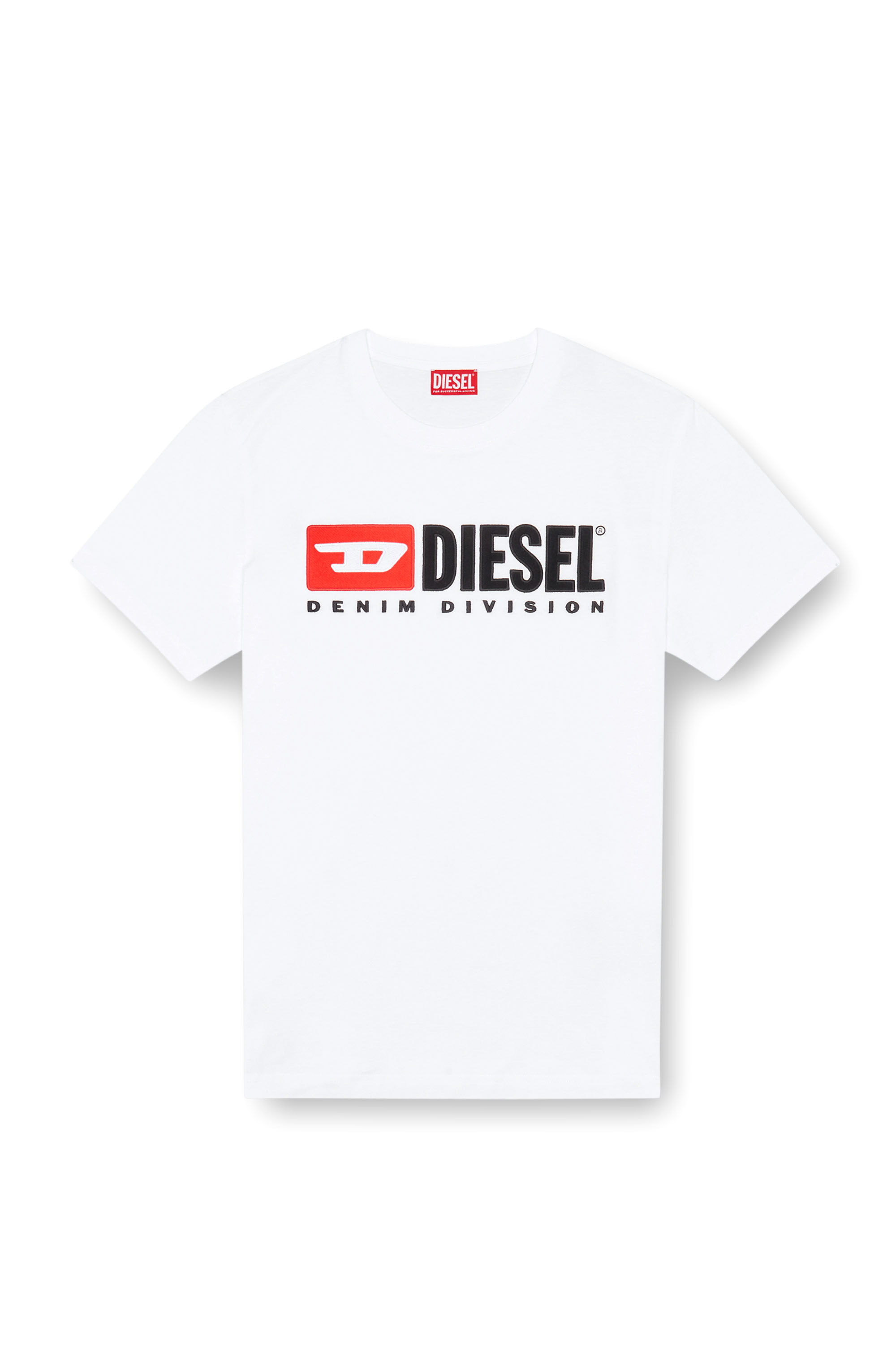 Diesel - T-BOXT-DIV, Man's T-shirt with Diesel patch logo in White - 3