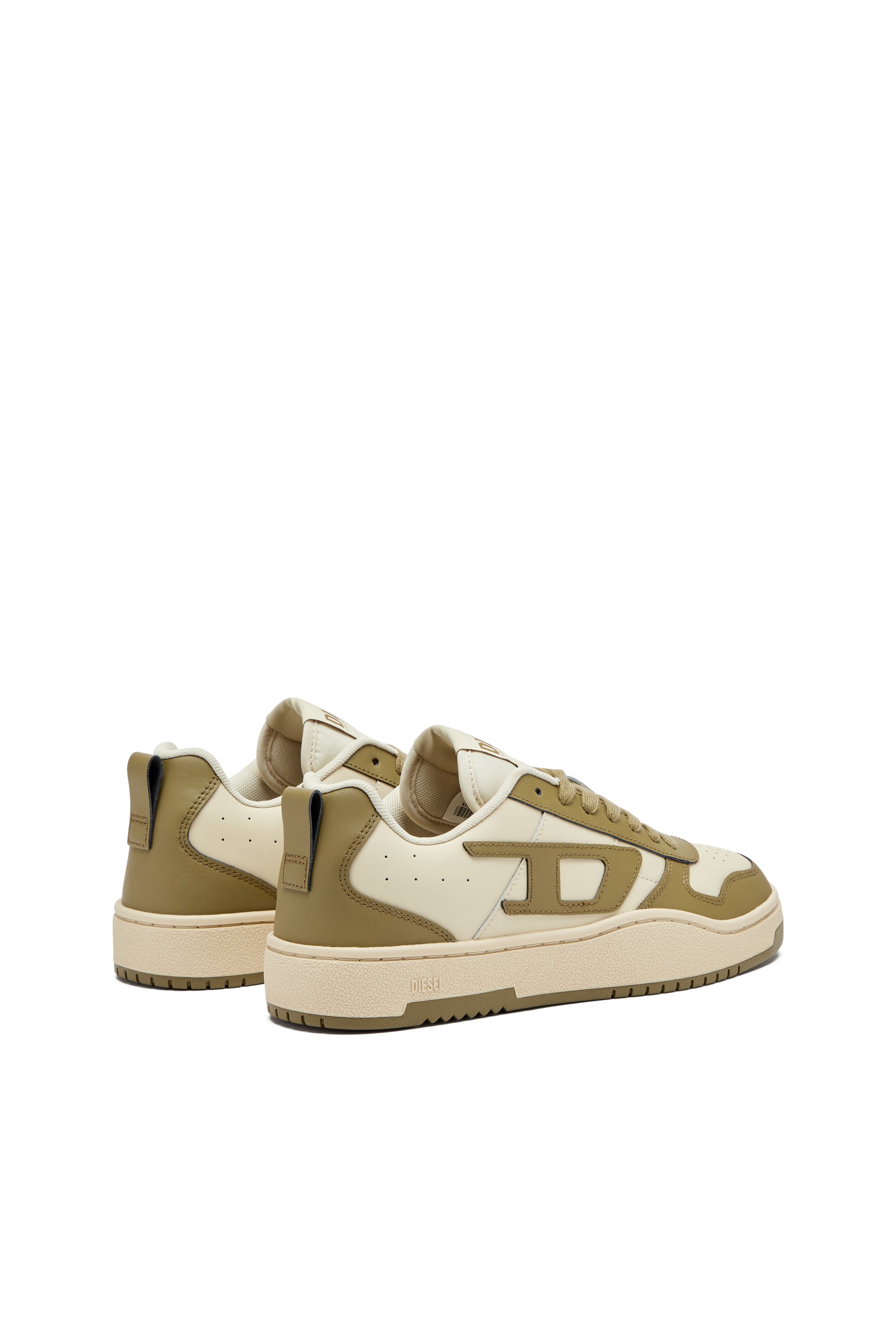 Diesel - S-UKIYO V2 LOW, Man's S-Ukiyo Low-Low-top sneakers in leather and nylon in Green/White - 3